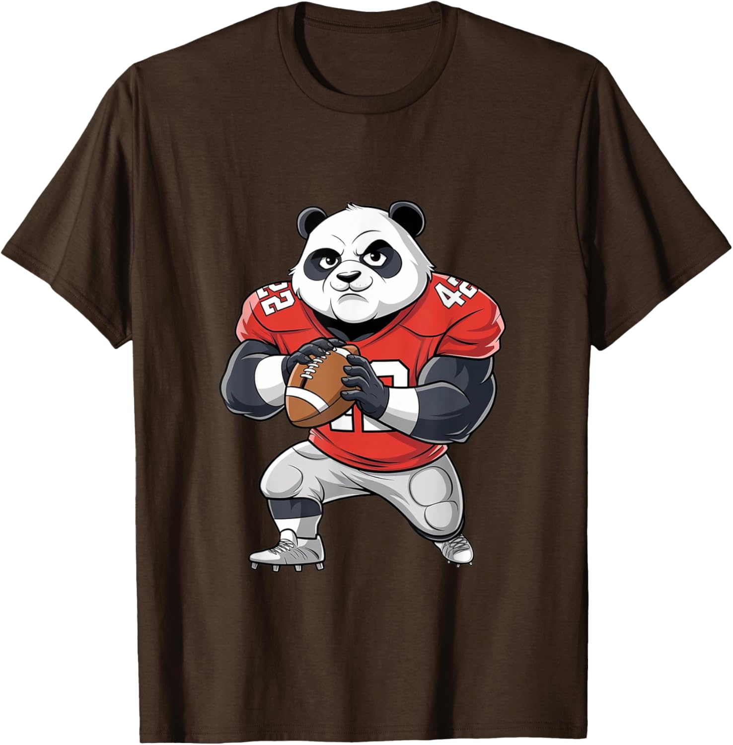 Cute Panda Plays Football T-Shirt for Kids and Sports Fans - 3