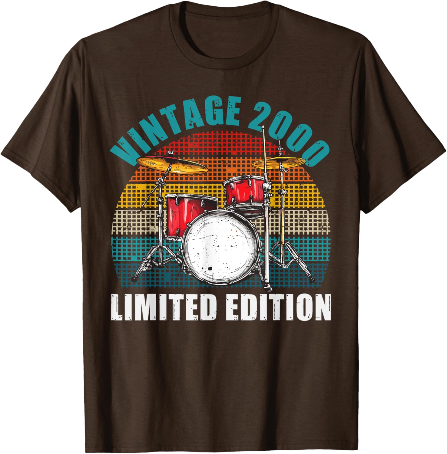 Vintage 2000 Drummer 25th Birthday T-Shirt for Percussionists - 3
