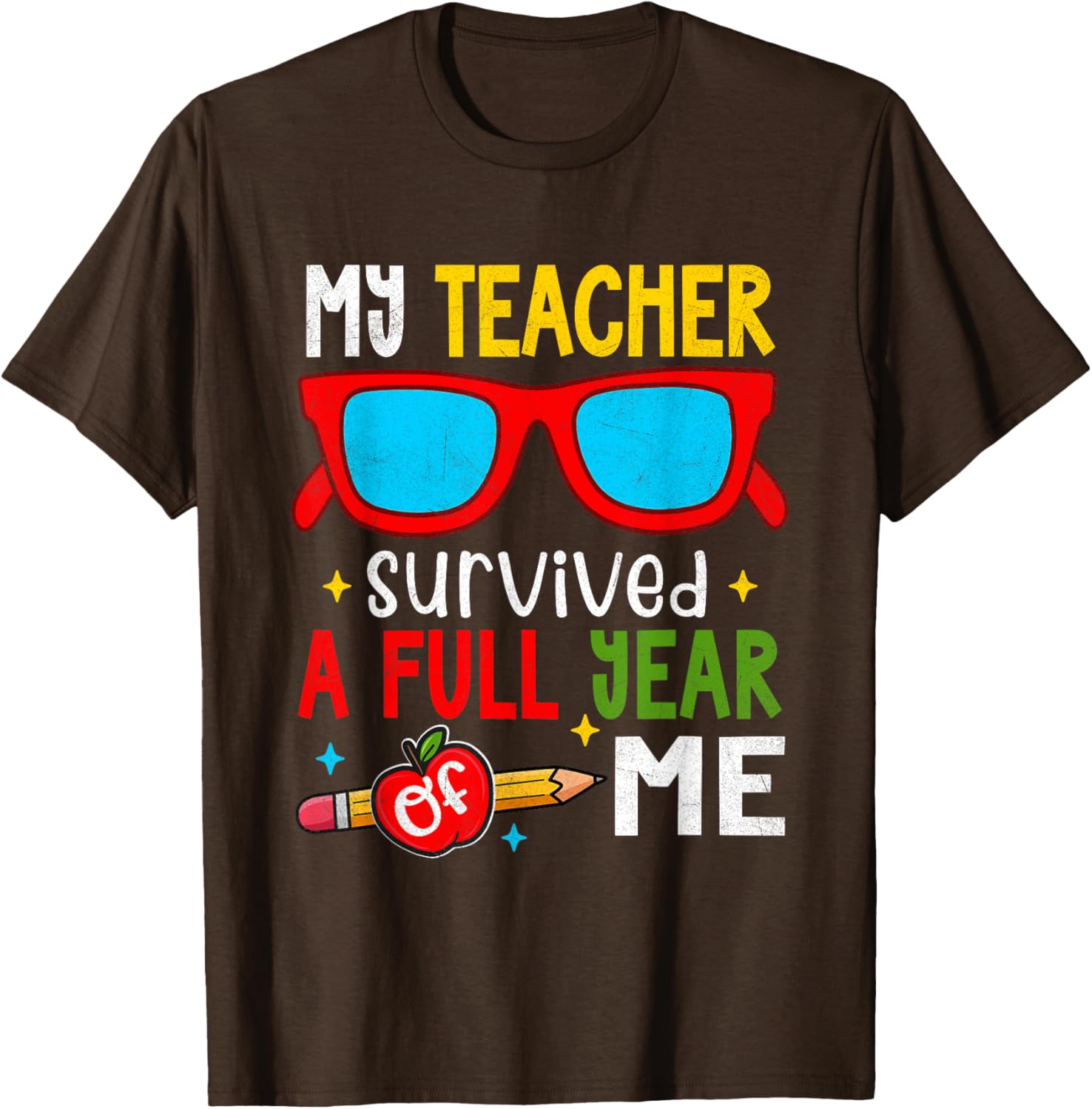 Funny My Teacher Survived a Year of Me School T-Shirt for Students - 1