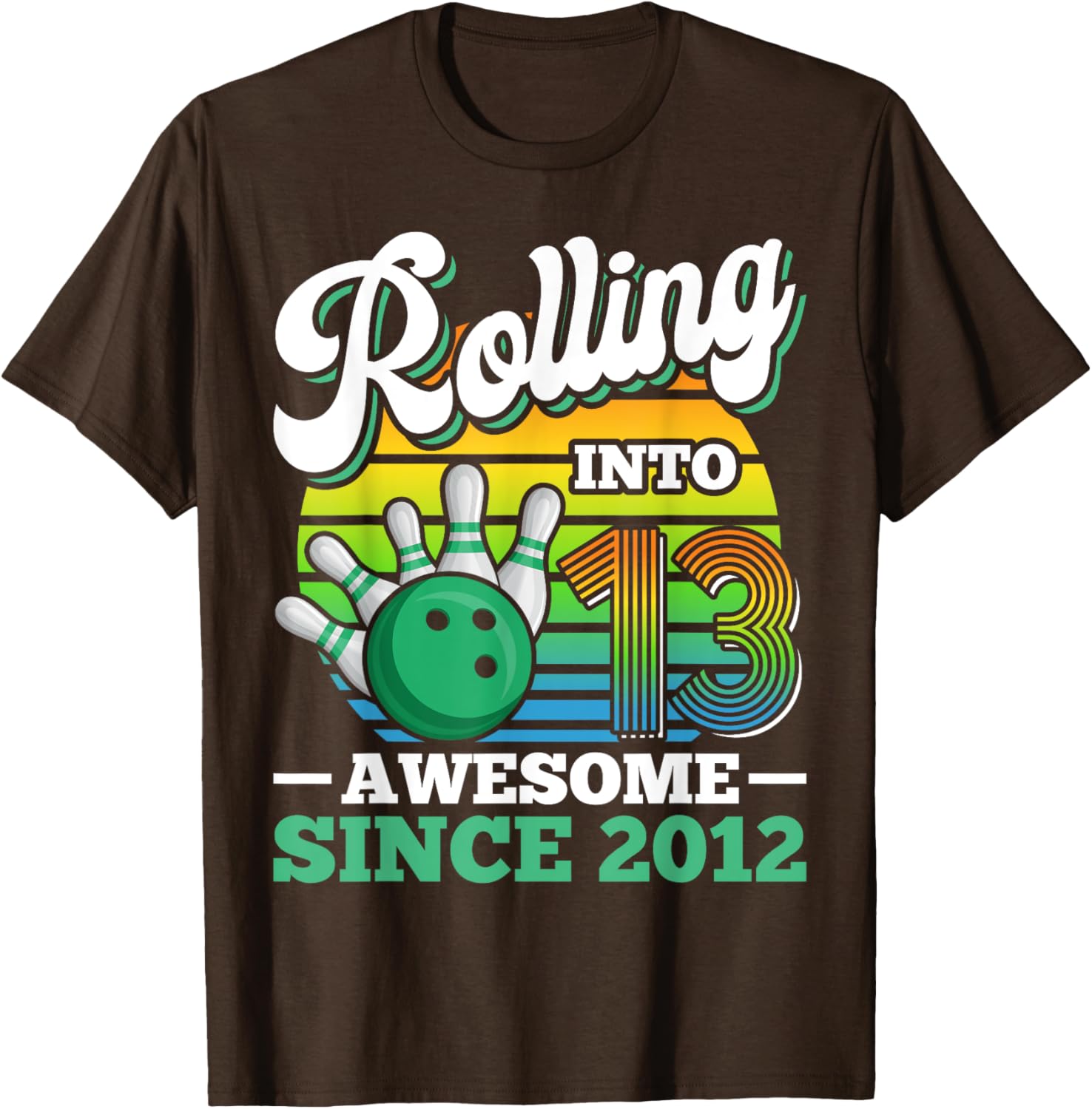 Fun Bowling Birthday Party T-Shirt for 13 Year Olds - Perfect Gift! - 10