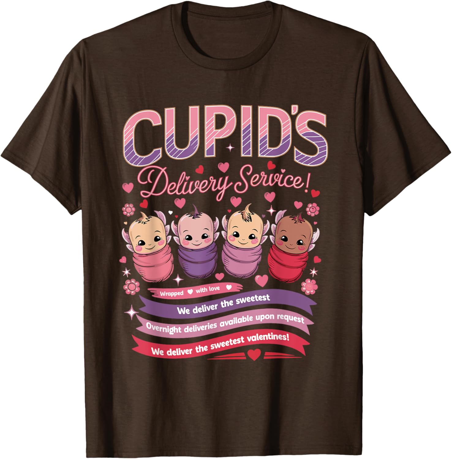 Nurse Valentine Cupid's Delivery Service Labor and Delivery T-Shirt - 1