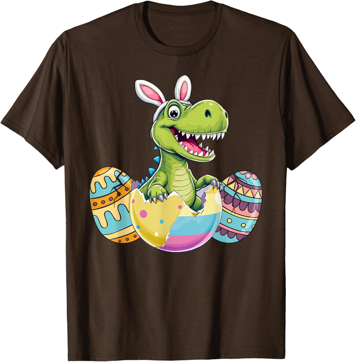 Happy Easter Dinosaur Bunny Ears T Rex Kids T-Shirt for Boys - 14