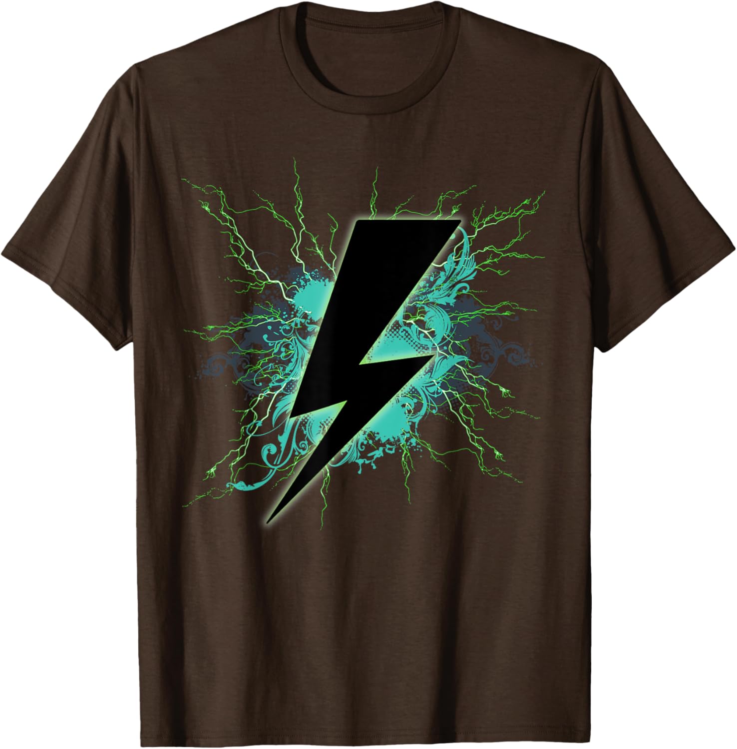 Black Lightning Bolt Green Thunderbolt T-Shirt for Bold Style Lovers - 13