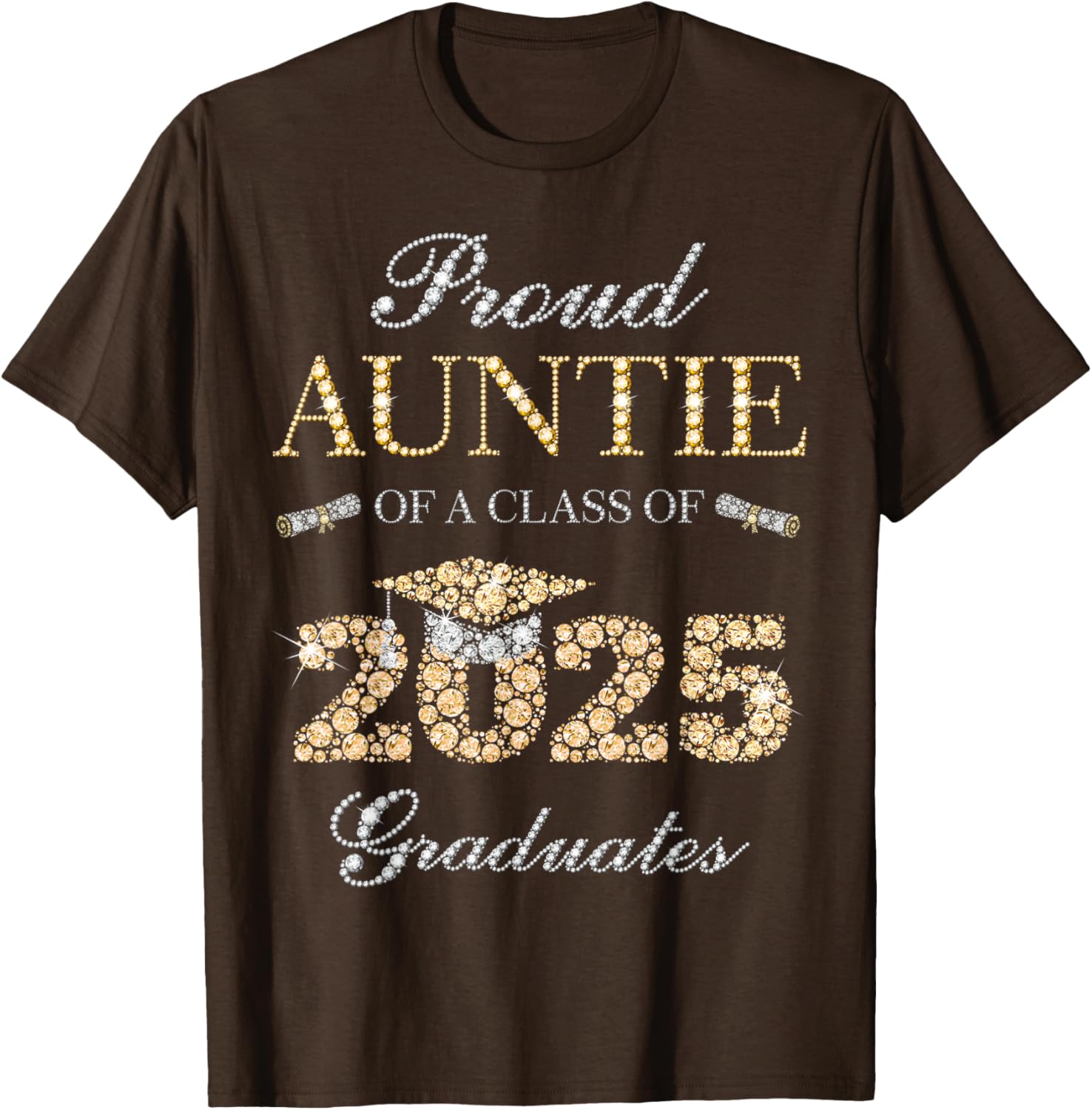 Proud Auntie Of A Class Of 2025 Graduate T-Shirt for Celebrating Milestones - 9