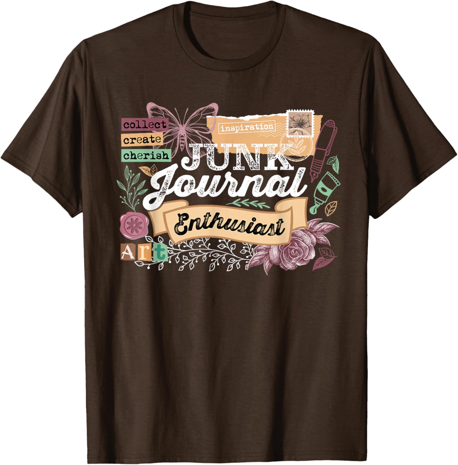 Vintage Scrapbooking T-Shirt for Junk Journal Enthusiasts - Fun Design - 3