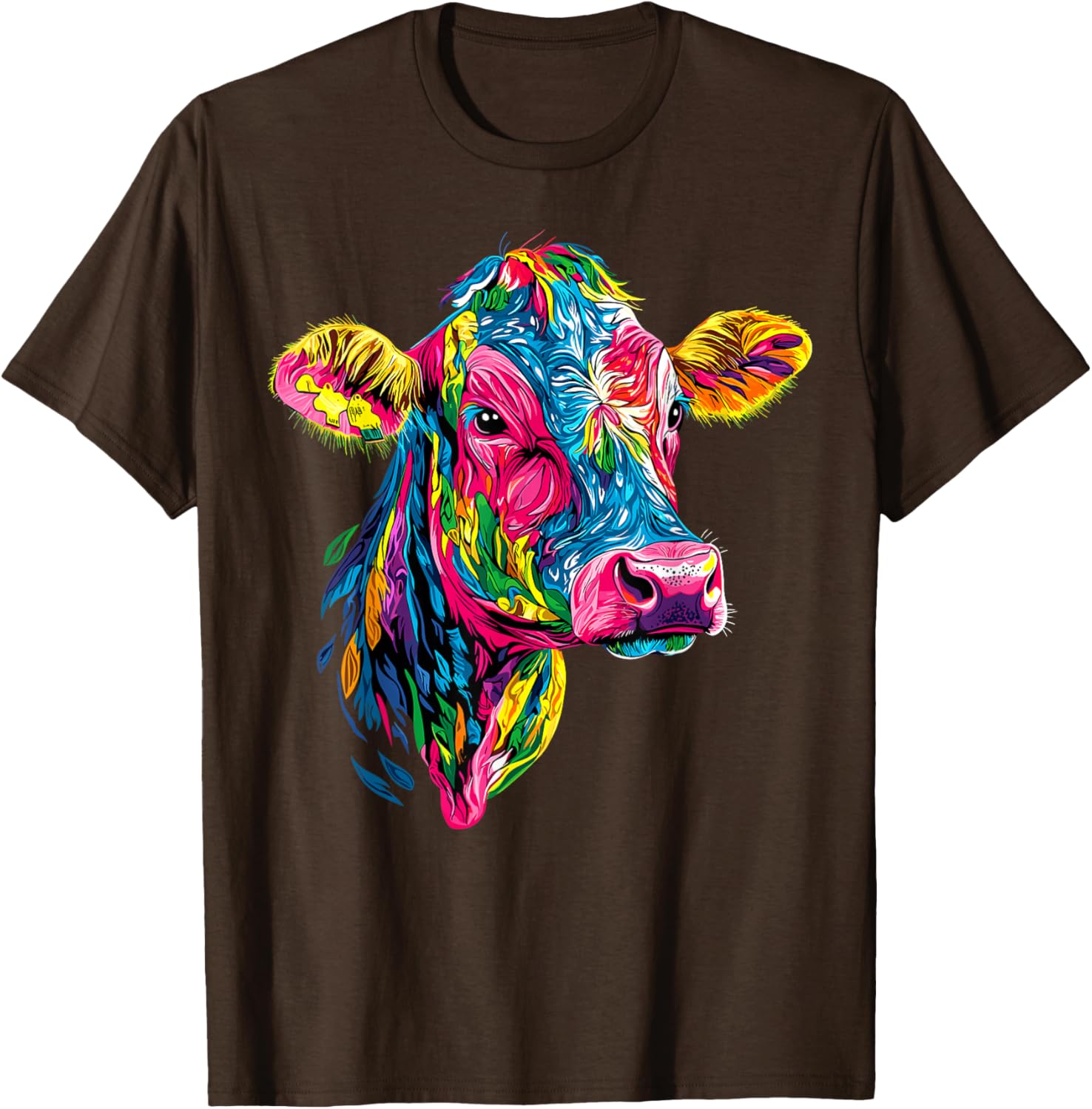 Cute Vegan Cow T-Shirt for Cattle Farmers - Adorable Farm Apparel - 3