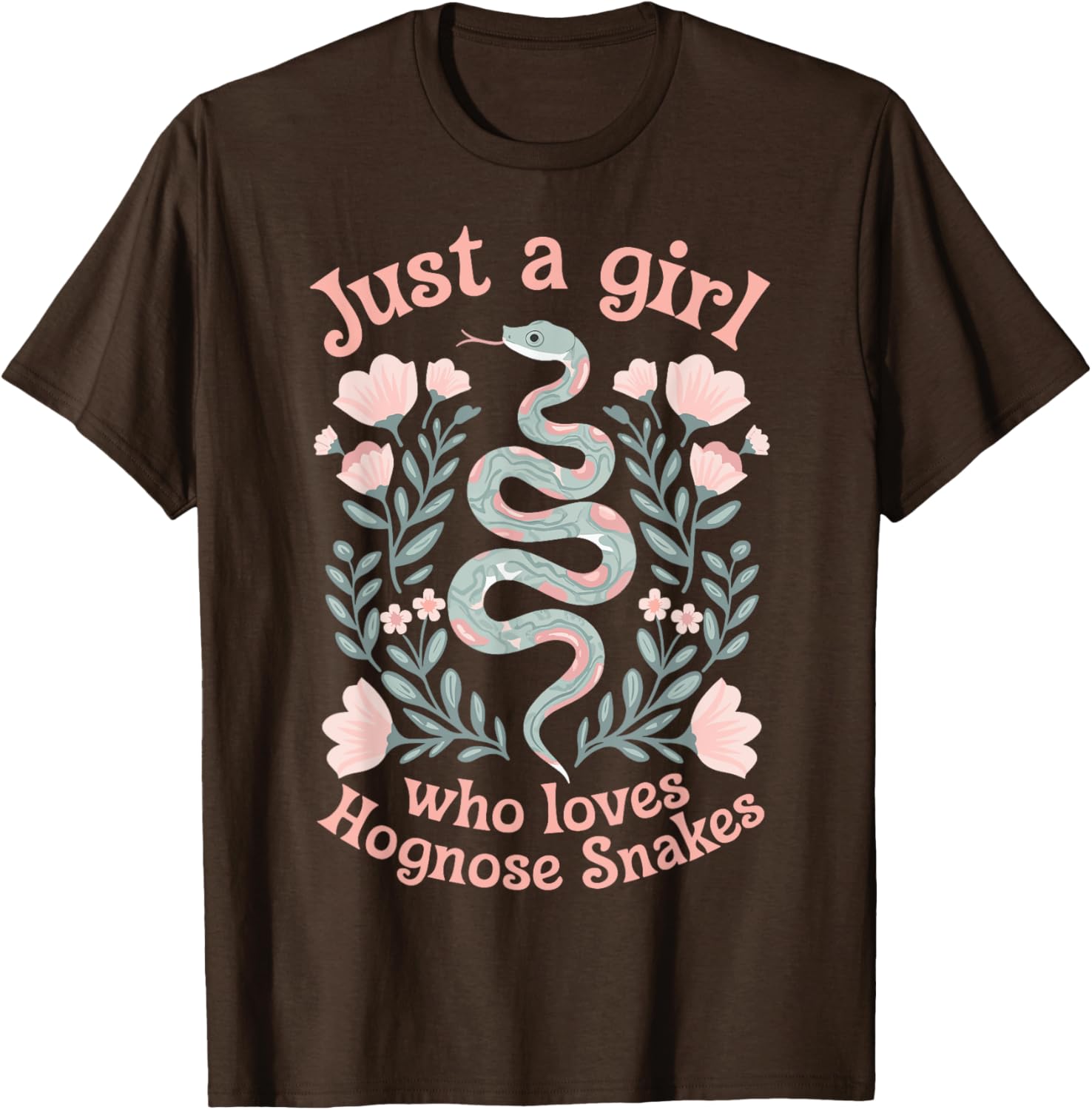 Just A Girl Who Loves Hognose Snakes T-Shirt Cute Snake Lover Tee - 17