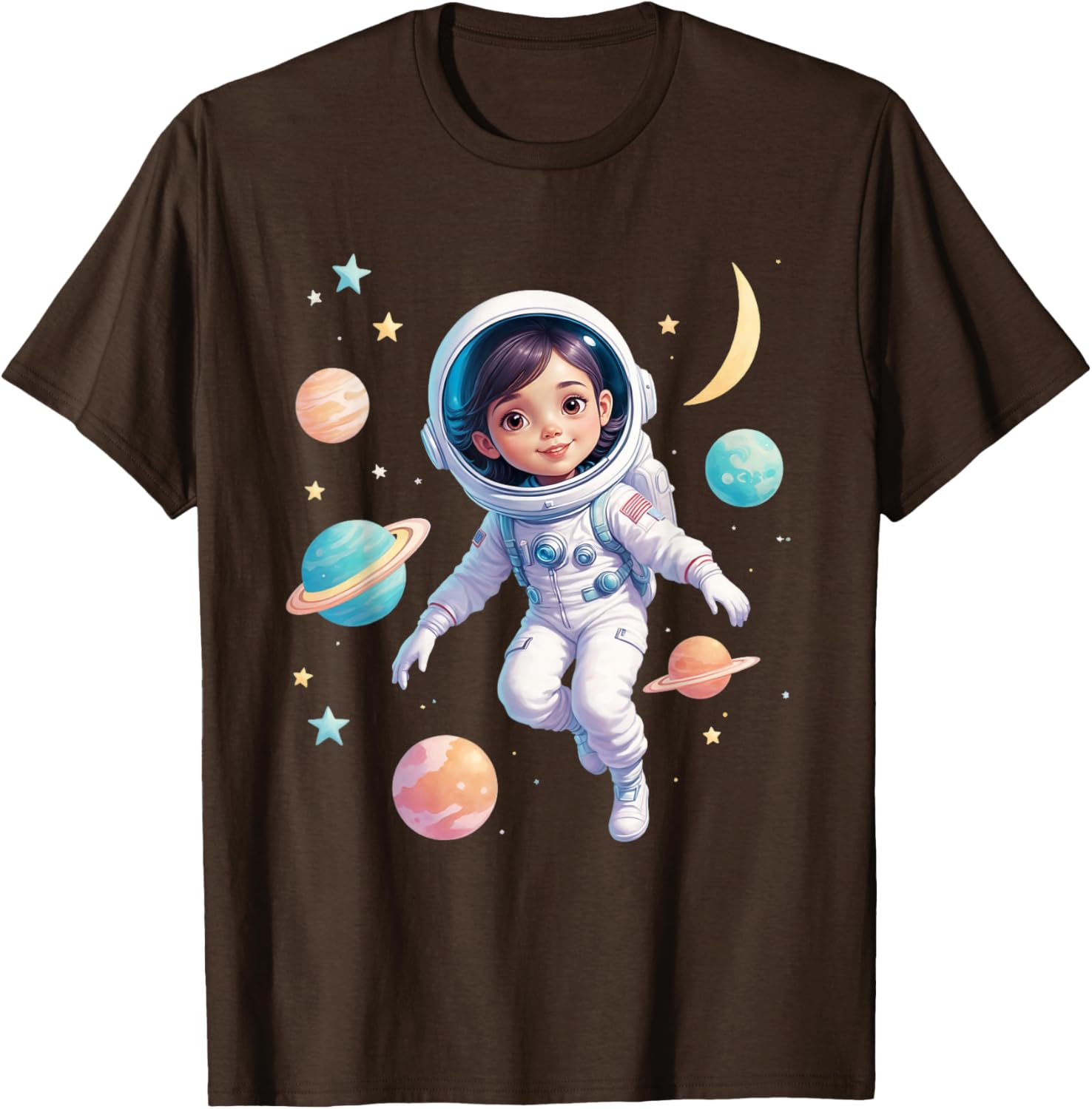 Cute Space Girl Astronaut T-Shirt for Cosmic Explorer Fans - 20