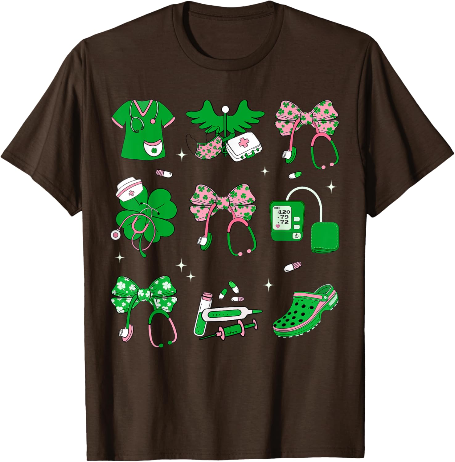 Lucky Shamrock Nurse T-Shirt for St. Patrick's Day Celebration - 4