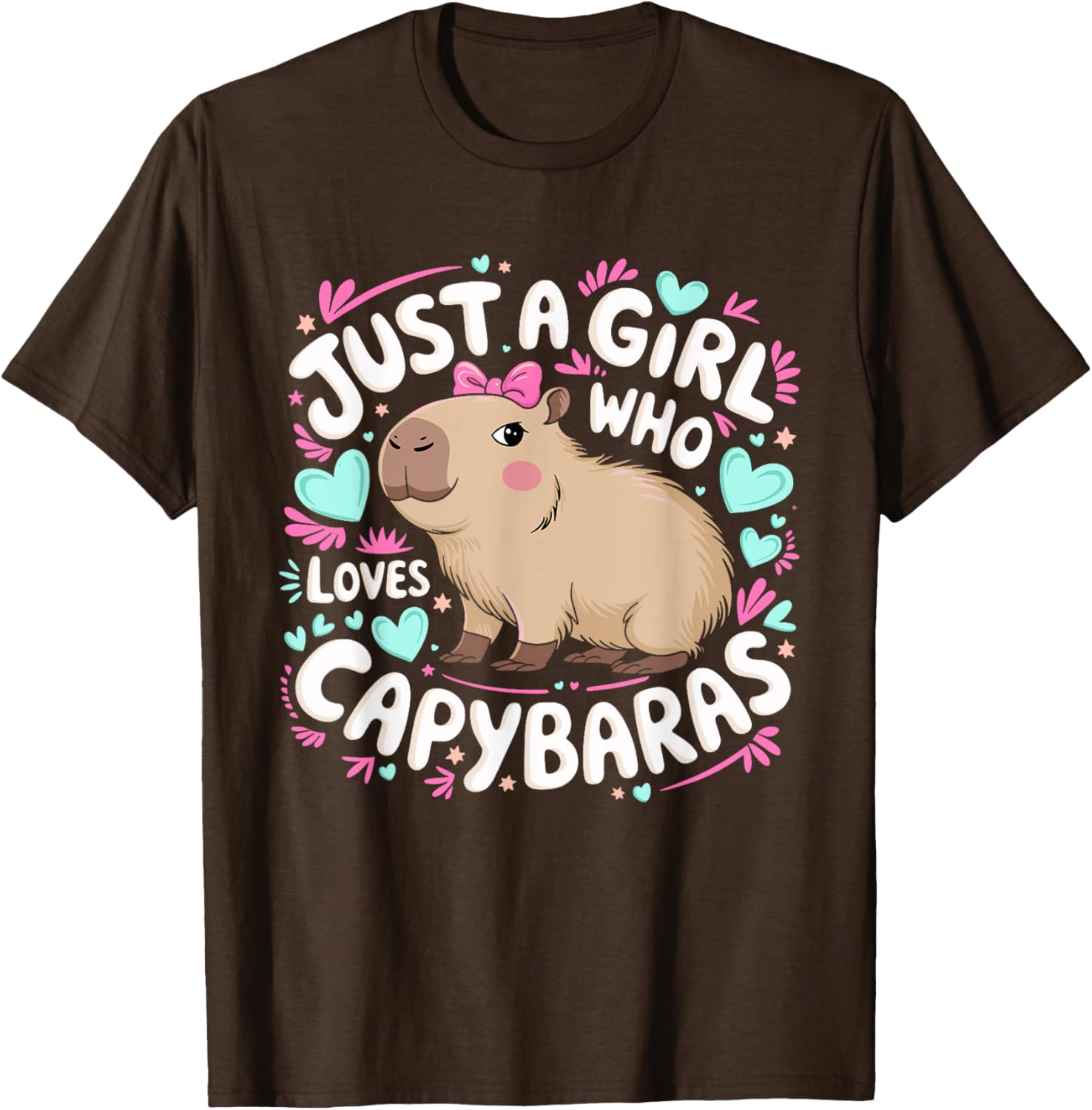 Just a Girl Who Loves Capybaras T-Shirt for Women and Kids - 18
