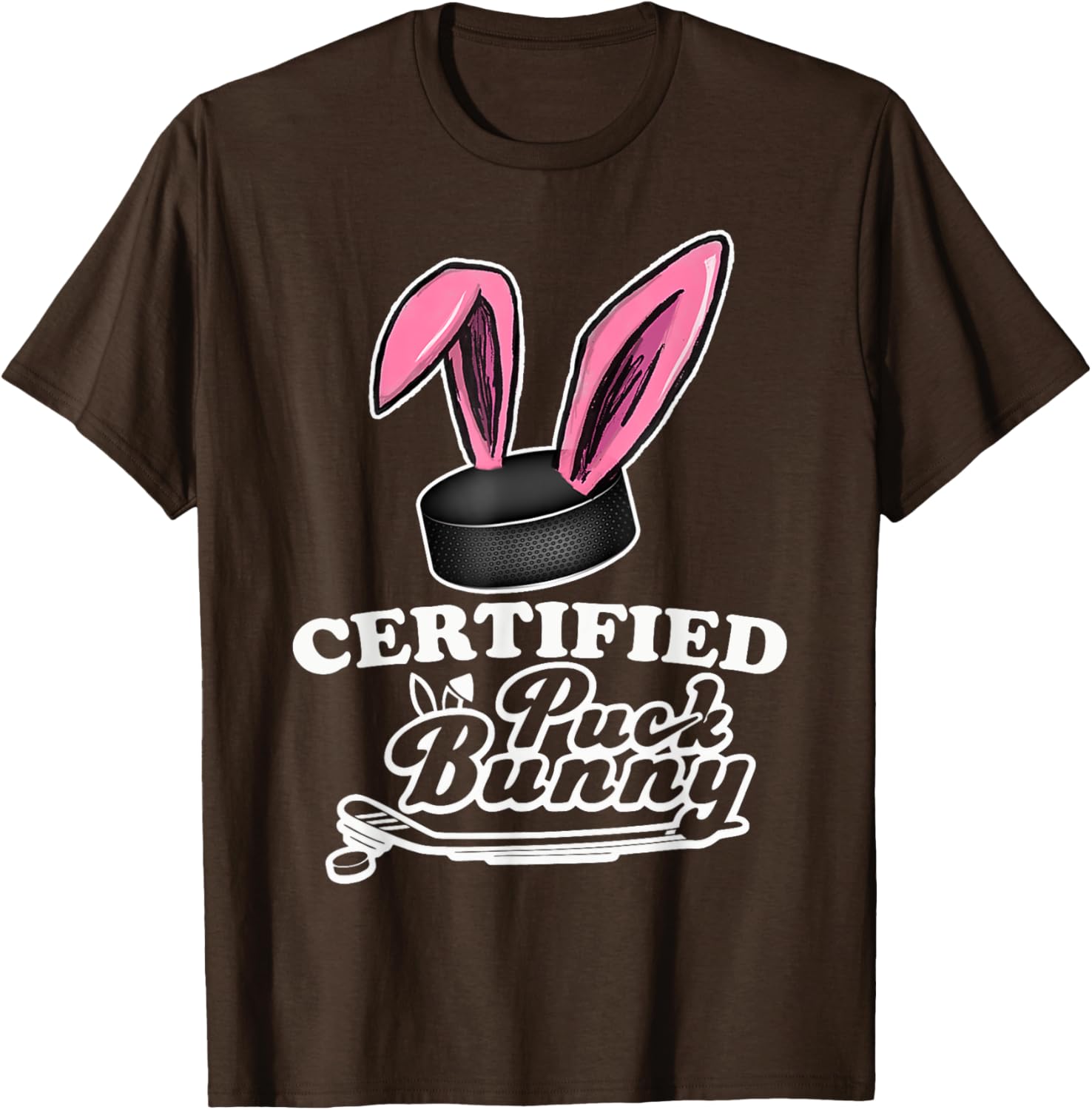Certified Puck Bunny Funny Ice Hockey Quote T-Shirt for Fans - 12