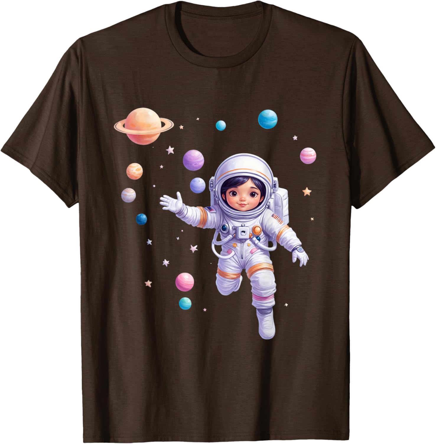 Cute Space Explorer T-Shirt for Future Astronaut Girls - Adorable Design - 17