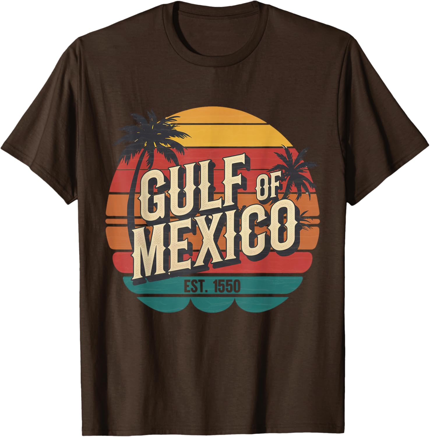 Vintage Gulf of Mexico EST 1550 Retro T-Shirt for Beach Lovers - 13