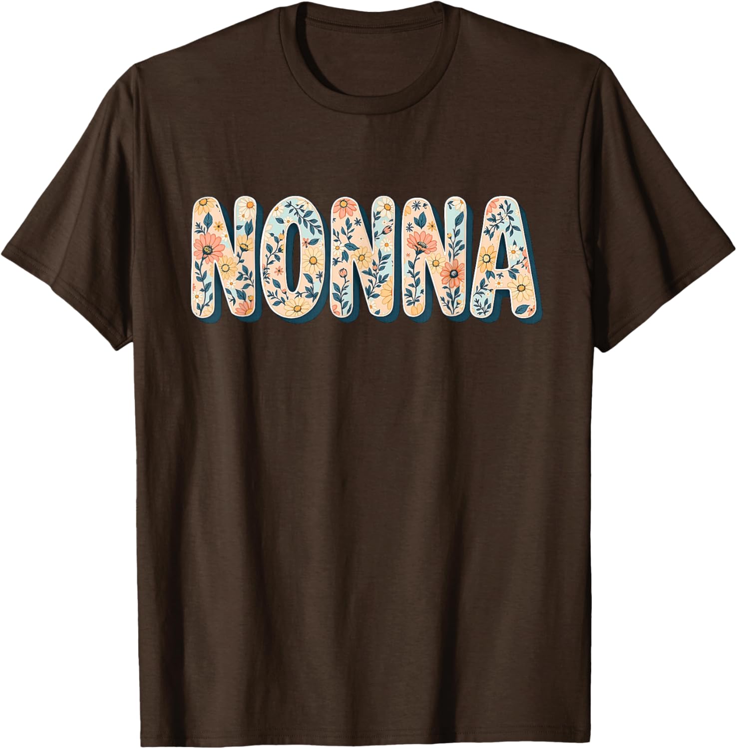 Wildflowers Nonna Floral Mother's Day T-Shirt for Stylish Grandmas - 18