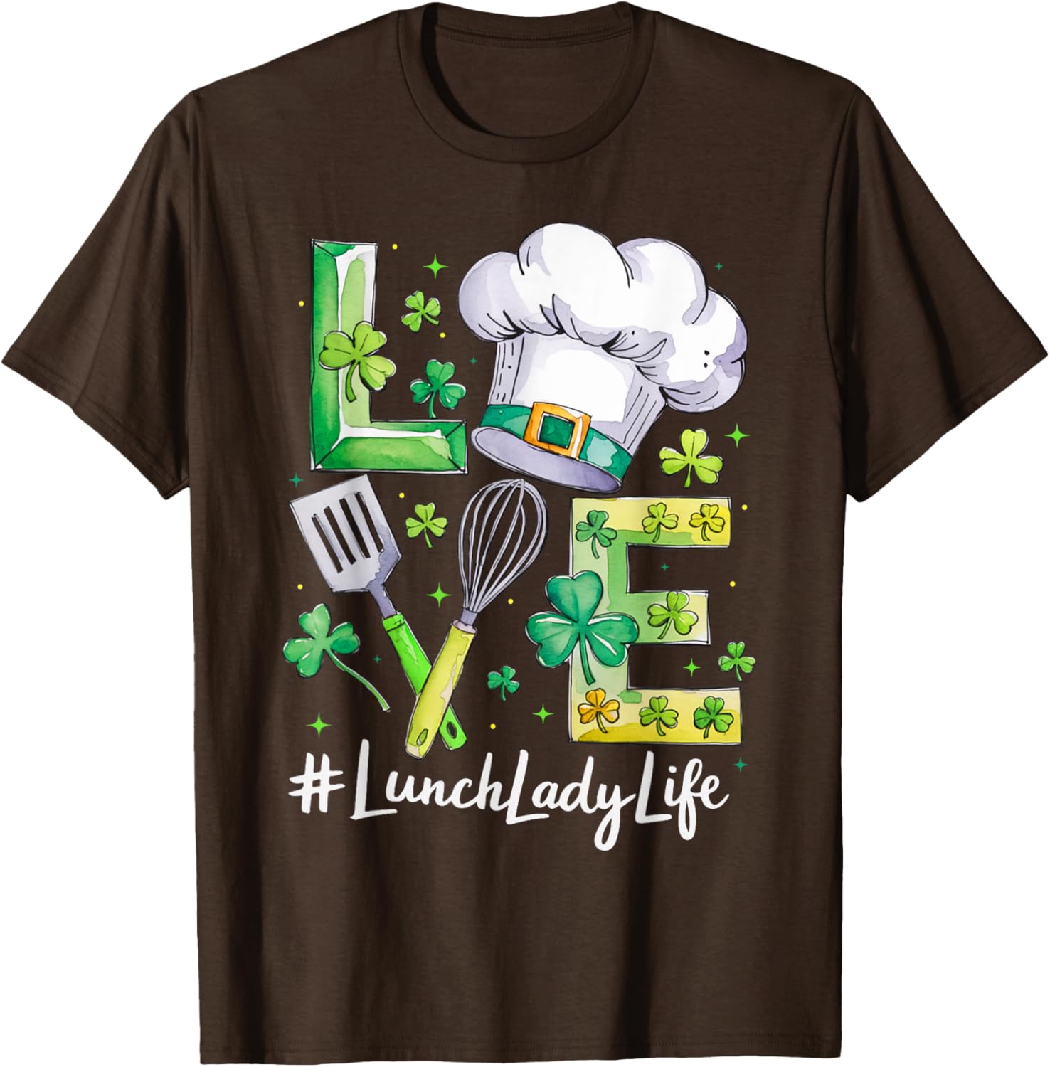Funny Love Lunch Lady Life St Patricks Day T-Shirt for Men and Women - 25