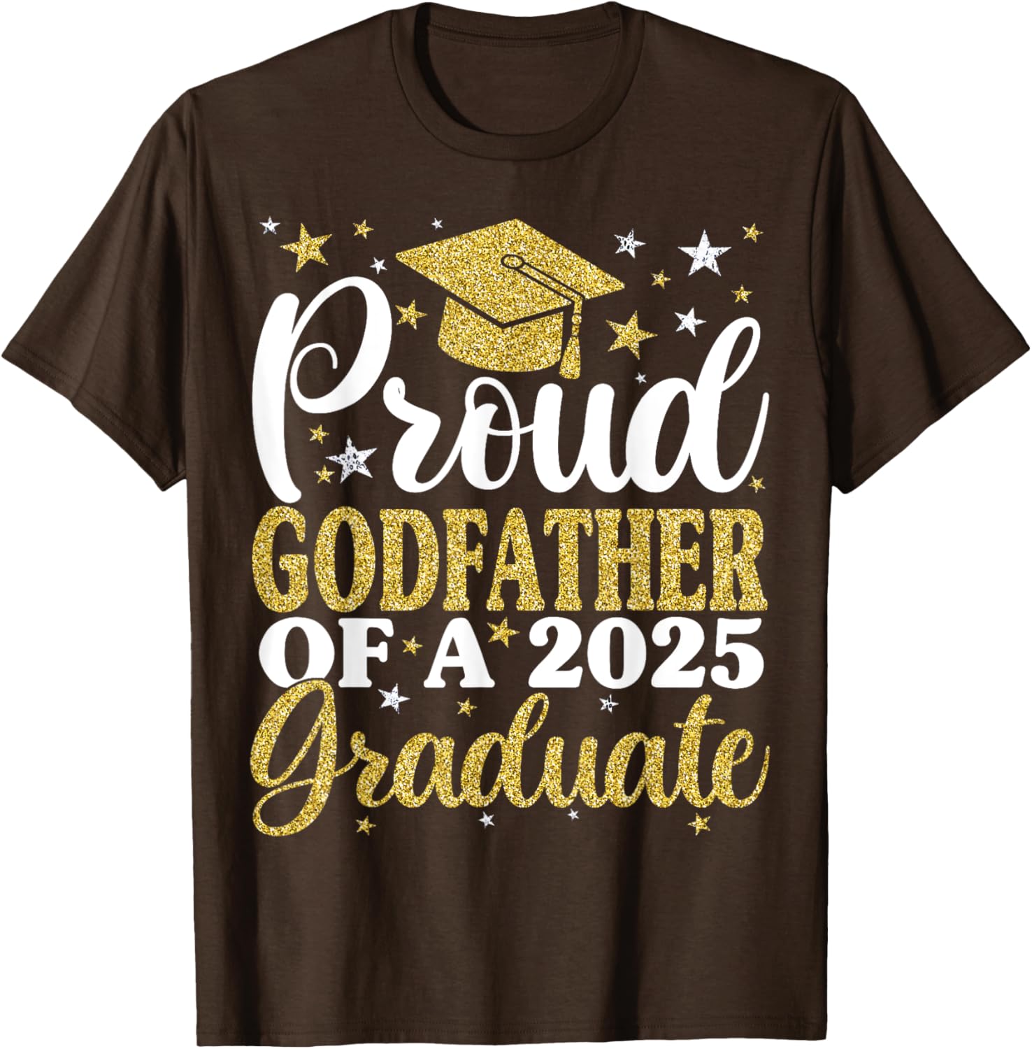 Proud Godfather of 2025 Graduate T-Shirt for Family Celebrations - 9