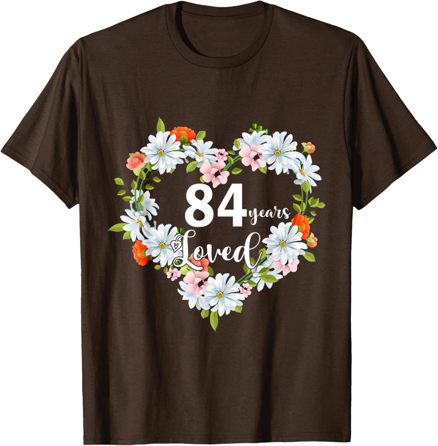 84th Birthday Gift T-Shirt for Women - 84 Years Loved 1941 Design - 24