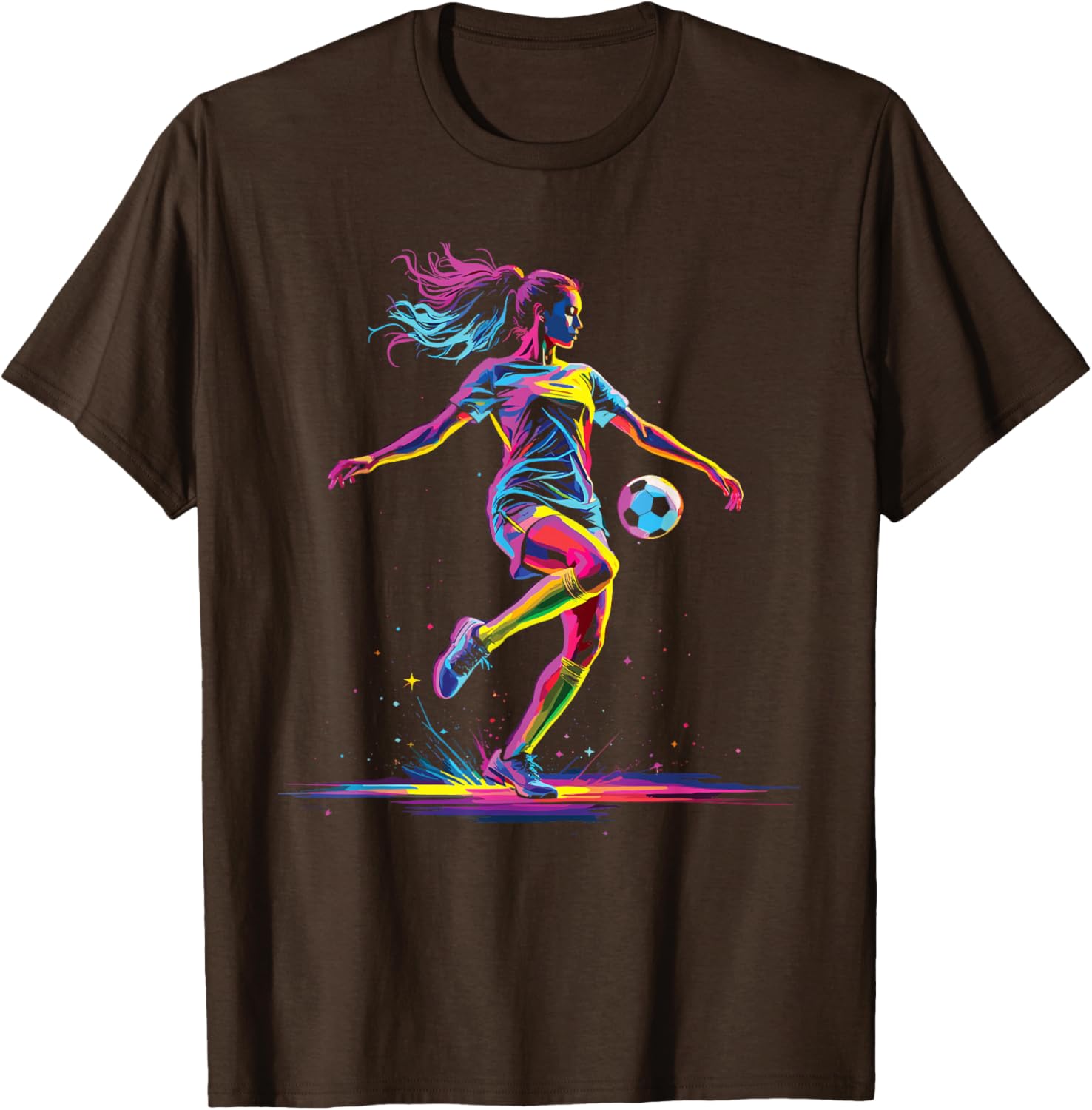 Stylish Soccer Graphic T-Shirt for Girls and Women - Fun Athletic Wear - 2
