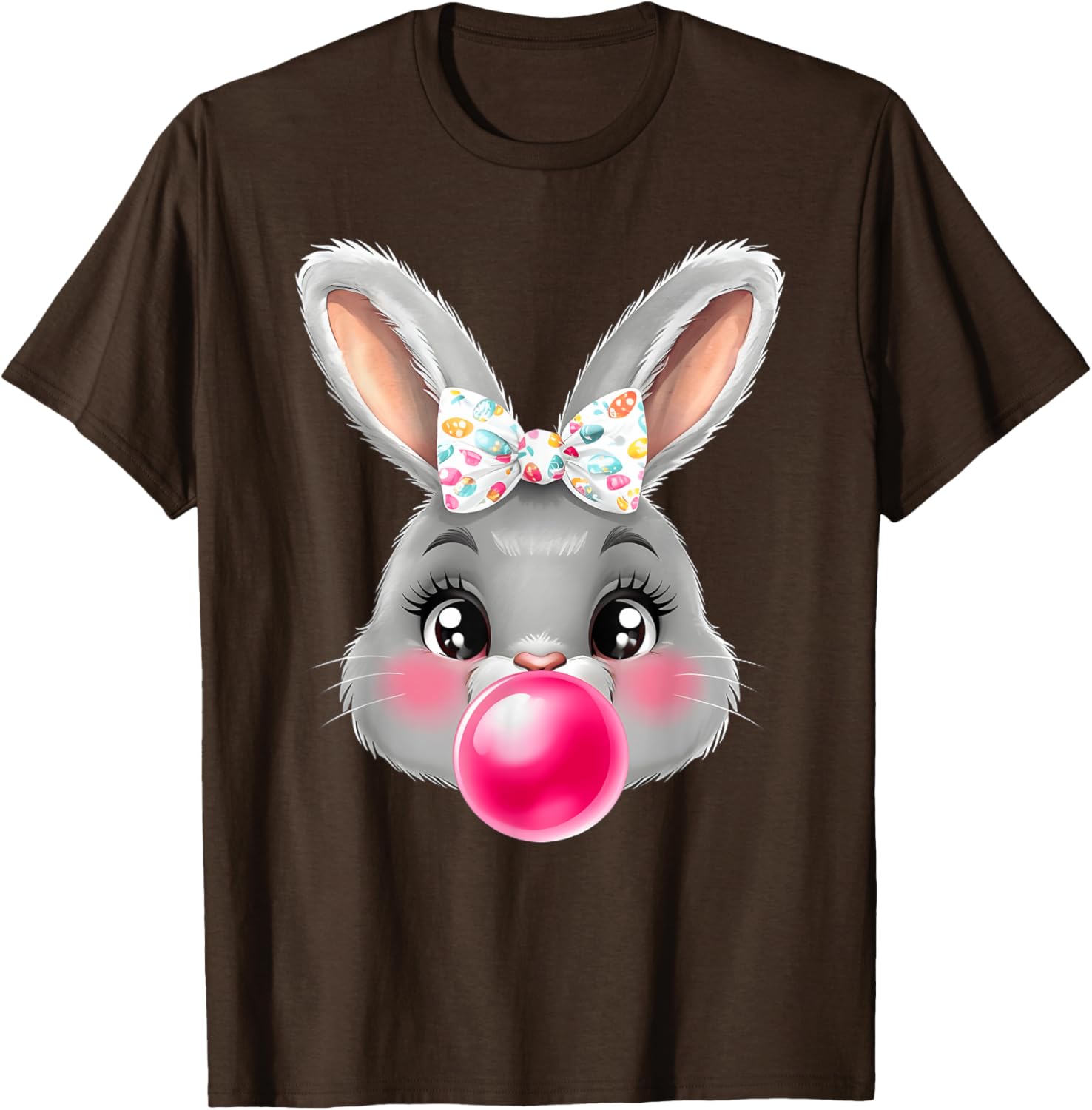Adorable Bunny Rabbit T-Shirt with Bow Glasses for Cute Style Lovers - 16
