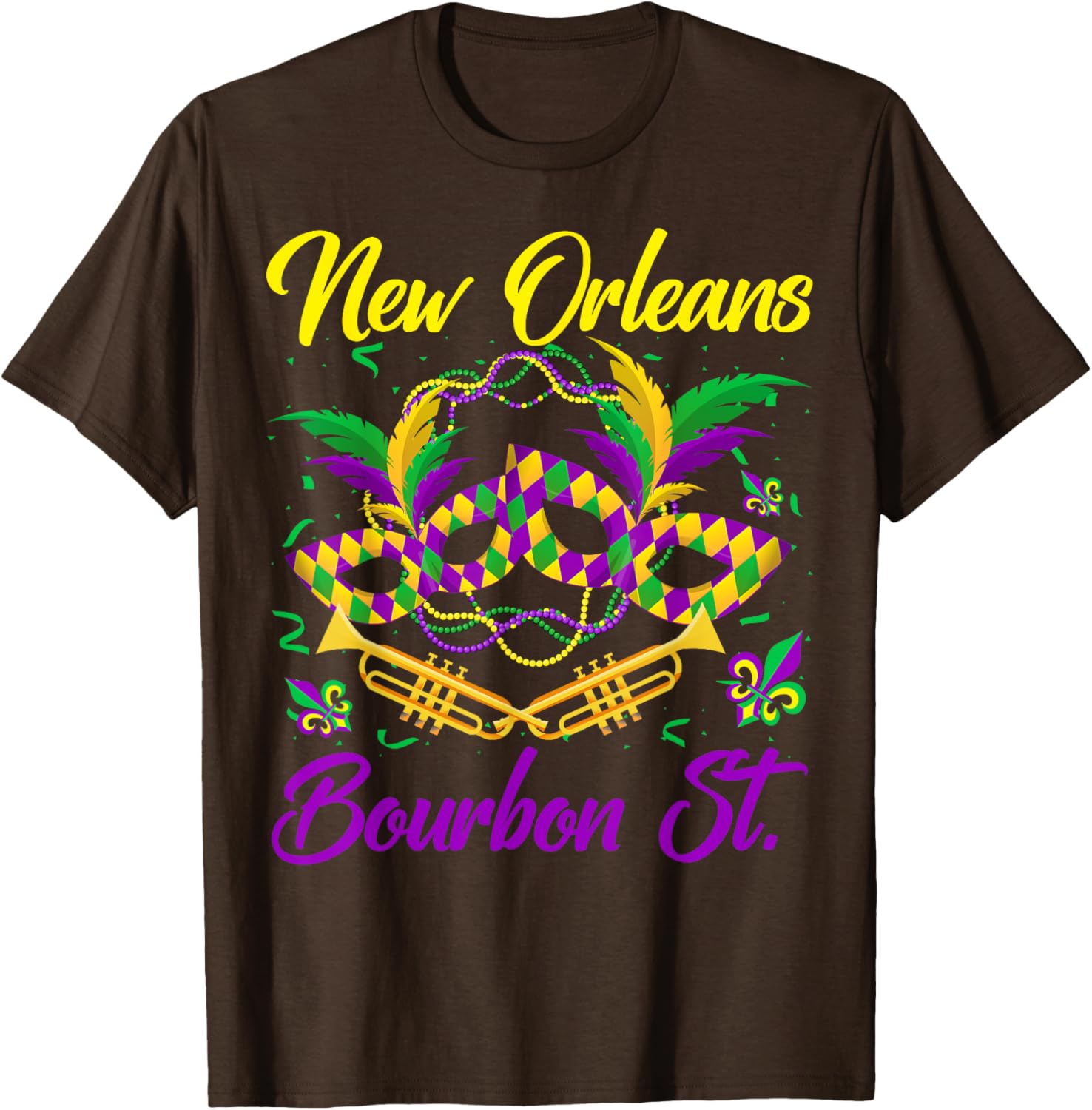 Funny NOLA Bourbon Street Mardi Gras T-Shirt for Fat Tuesday Celebrations - 7