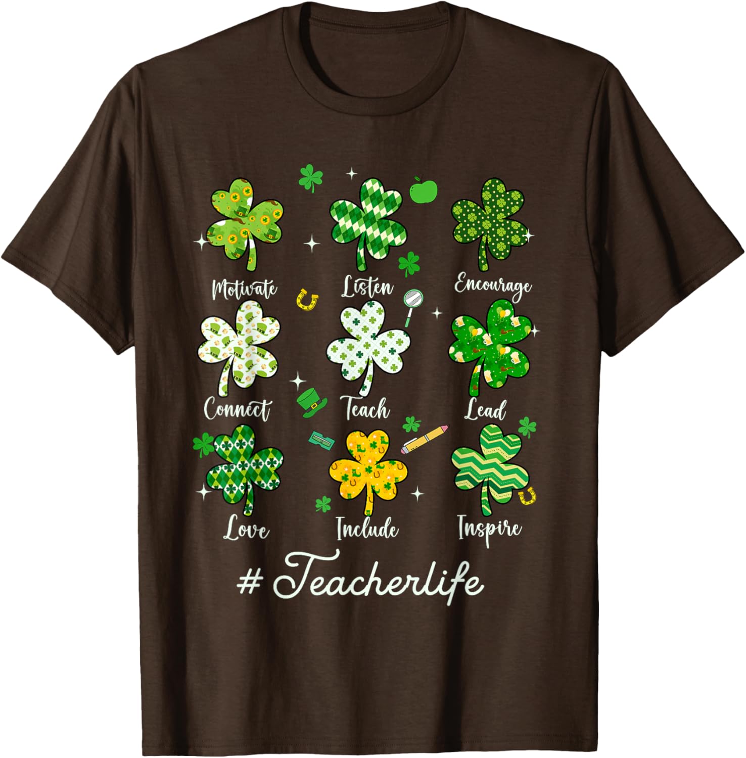 Teacher Life Shamrock T-Shirt - Inspire Love This St. Patrick's Day - 16