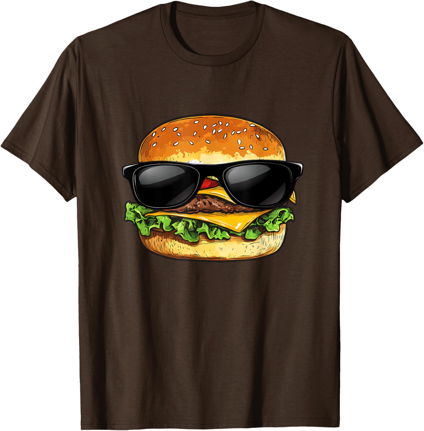 Funny Hamburger Sunglasses Cheese BBQ T-Shirt for Food Lovers - 20