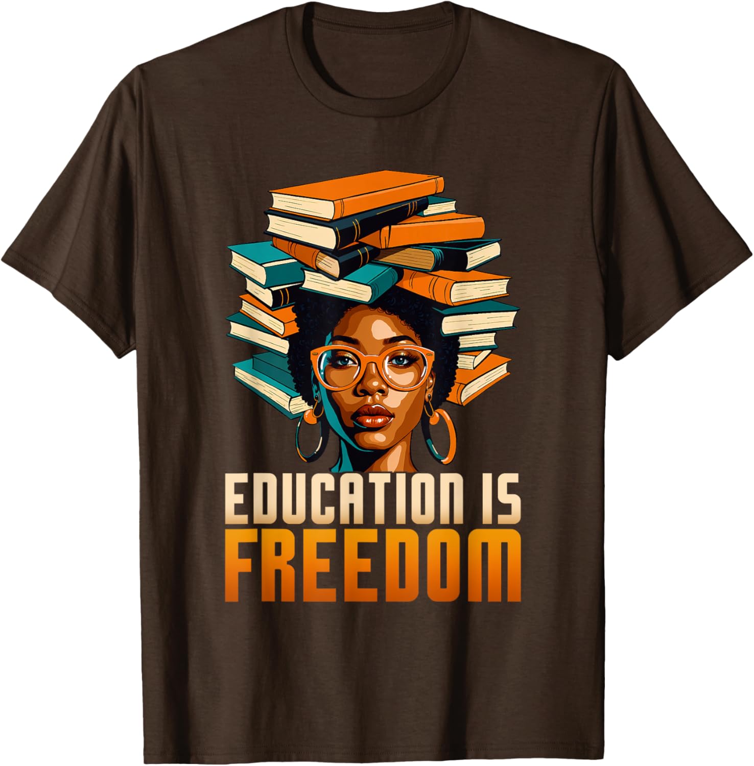 Empowering BHM Teacher T-Shirt: Education Is Freedom for Women - 5