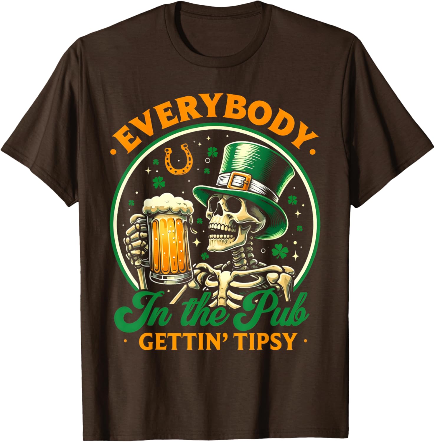 Tipsy St Patricks Day T-Shirt for Men and Women Celebrating at the Pub - 9