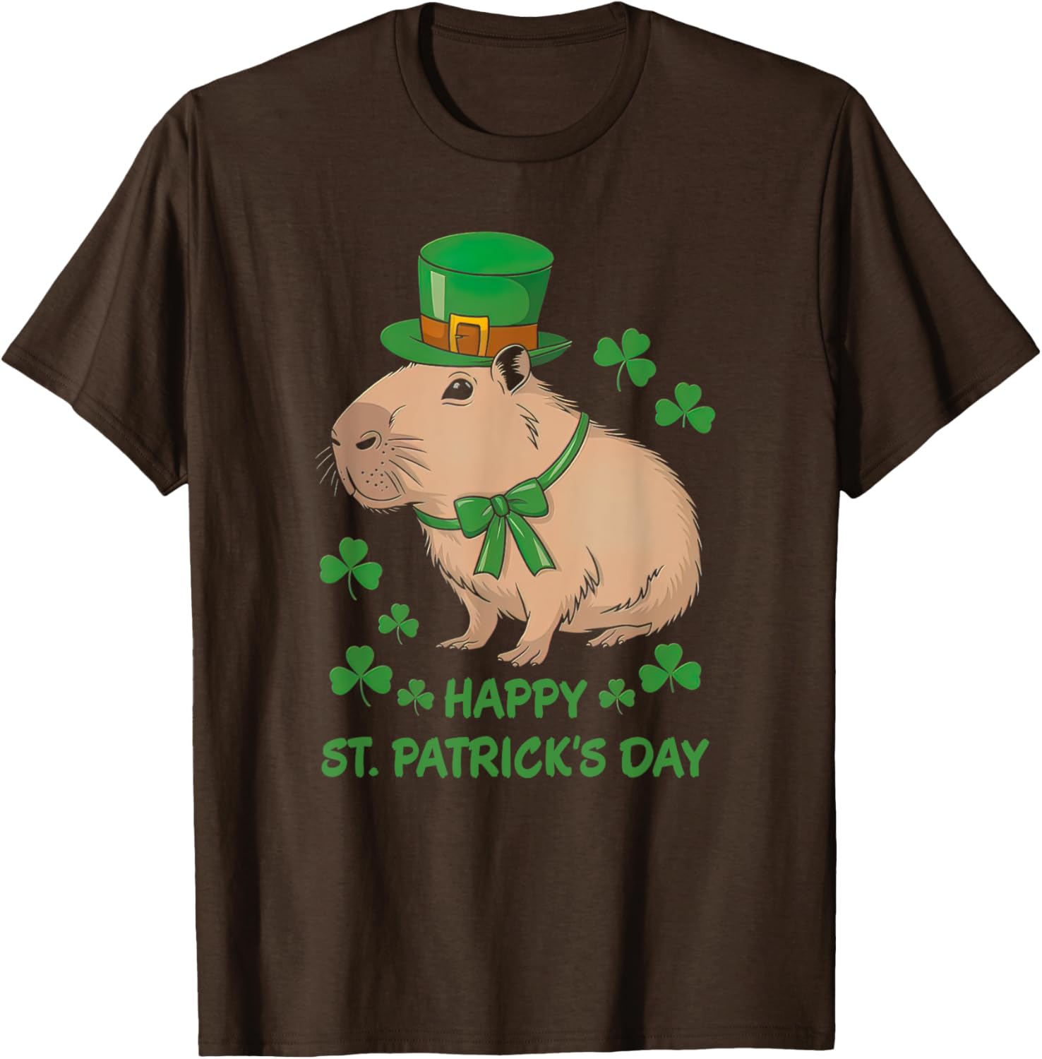 Cute Irish Capybara Leprechaun St. Patrick's Day T-Shirt for Fun Celebrations - 10