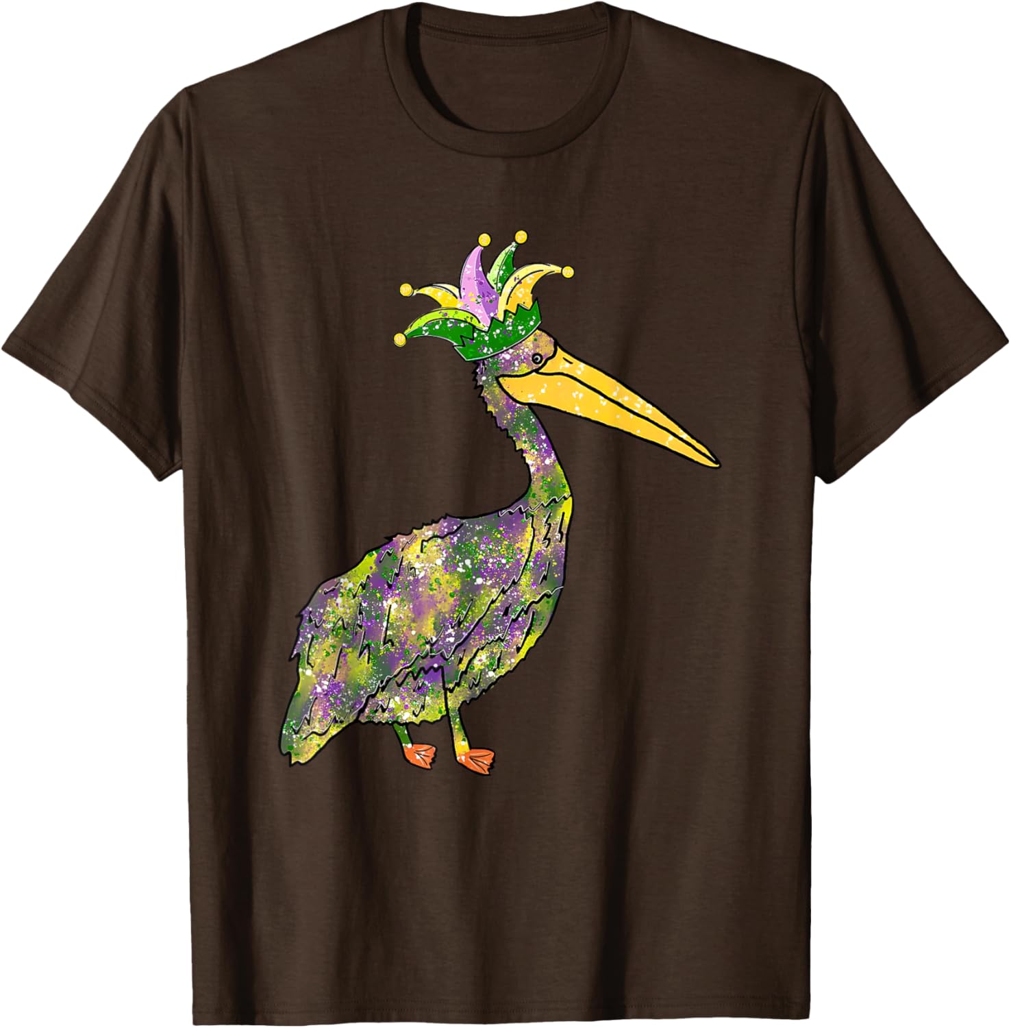 Pelican Mardi Gras Women's Carnival Lover T-Shirt Fun Festive Style - 25
