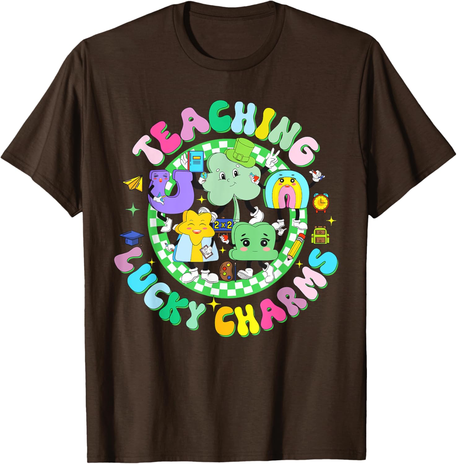 Lucky Charms St Patrick's Day Teacher T-Shirt for Classroom Fun - 19