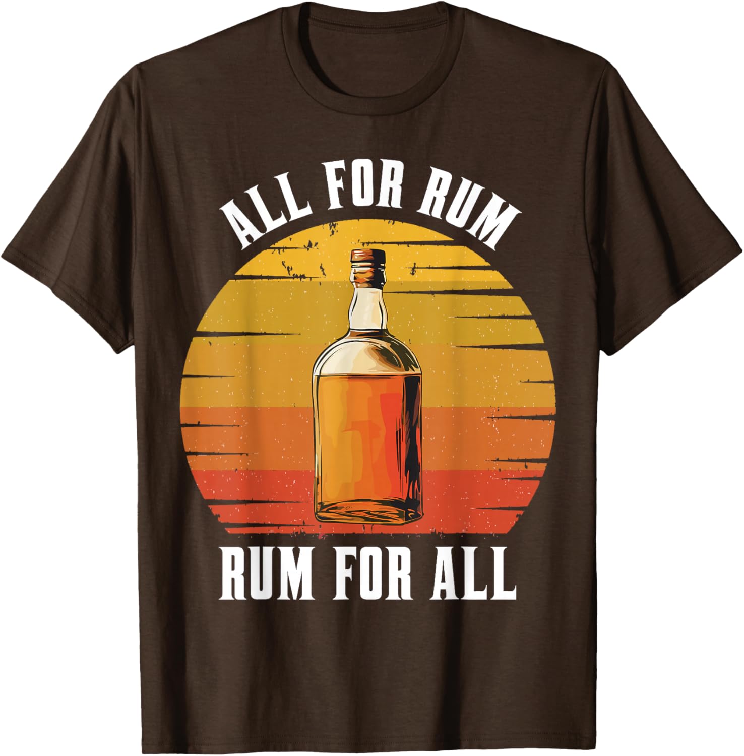 Vintage Rum Lovers T-Shirt for Drink Enthusiasts - All for Rum Design - 9