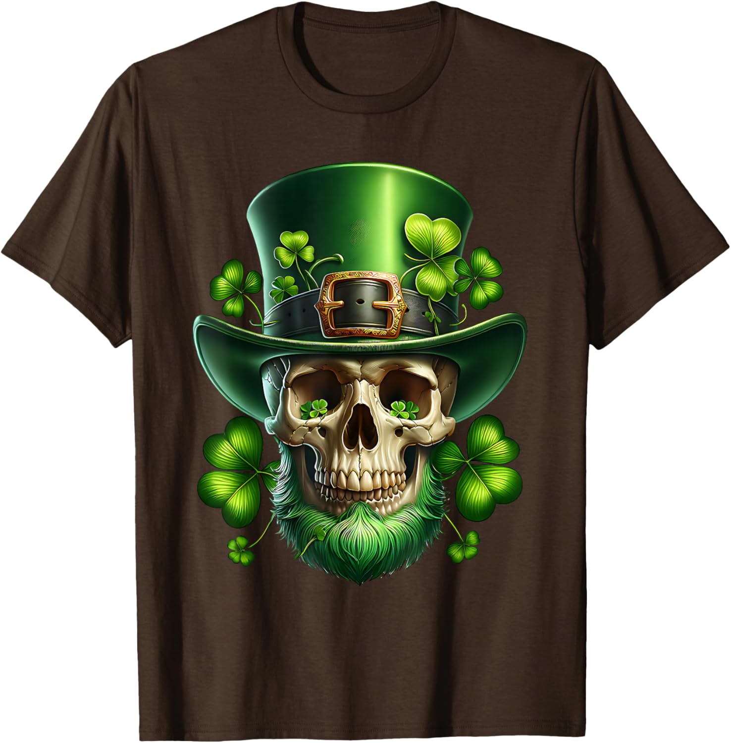 Saint Patrick's Day Sugar Skull T-Shirt for Festive Celebrations - 9