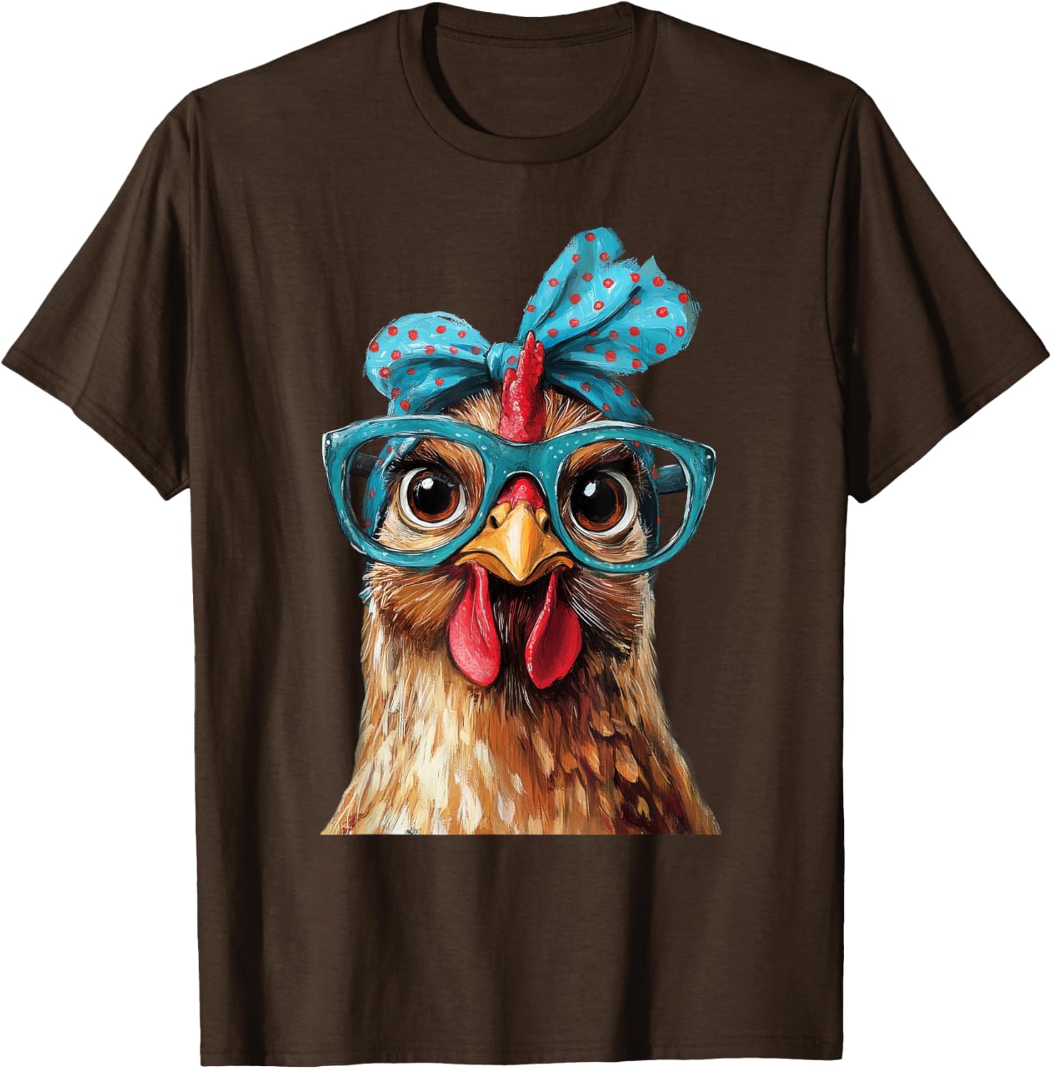 Cool Chicken in Bandana and Glasses Graphic T-Shirt for Fun Style - 3