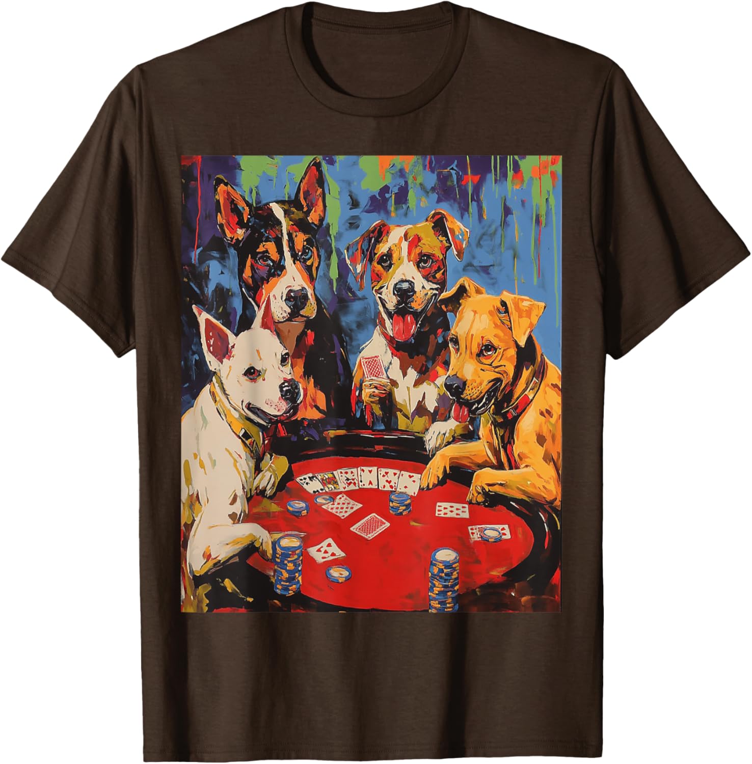 Dogs Playing Poker T-Shirt for Fun Pet Lovers - Stylish Graphic Tee - 20