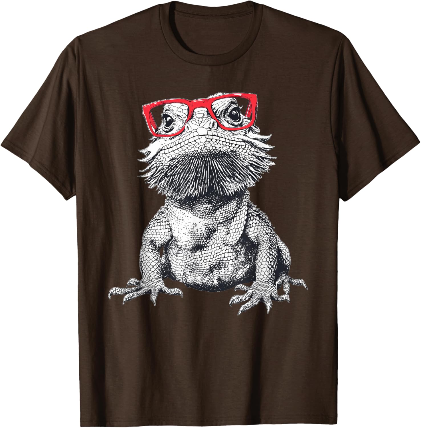 Cool Bearded Dragon Nerdy Glasses T-Shirt for Fun Animal Lovers - 12