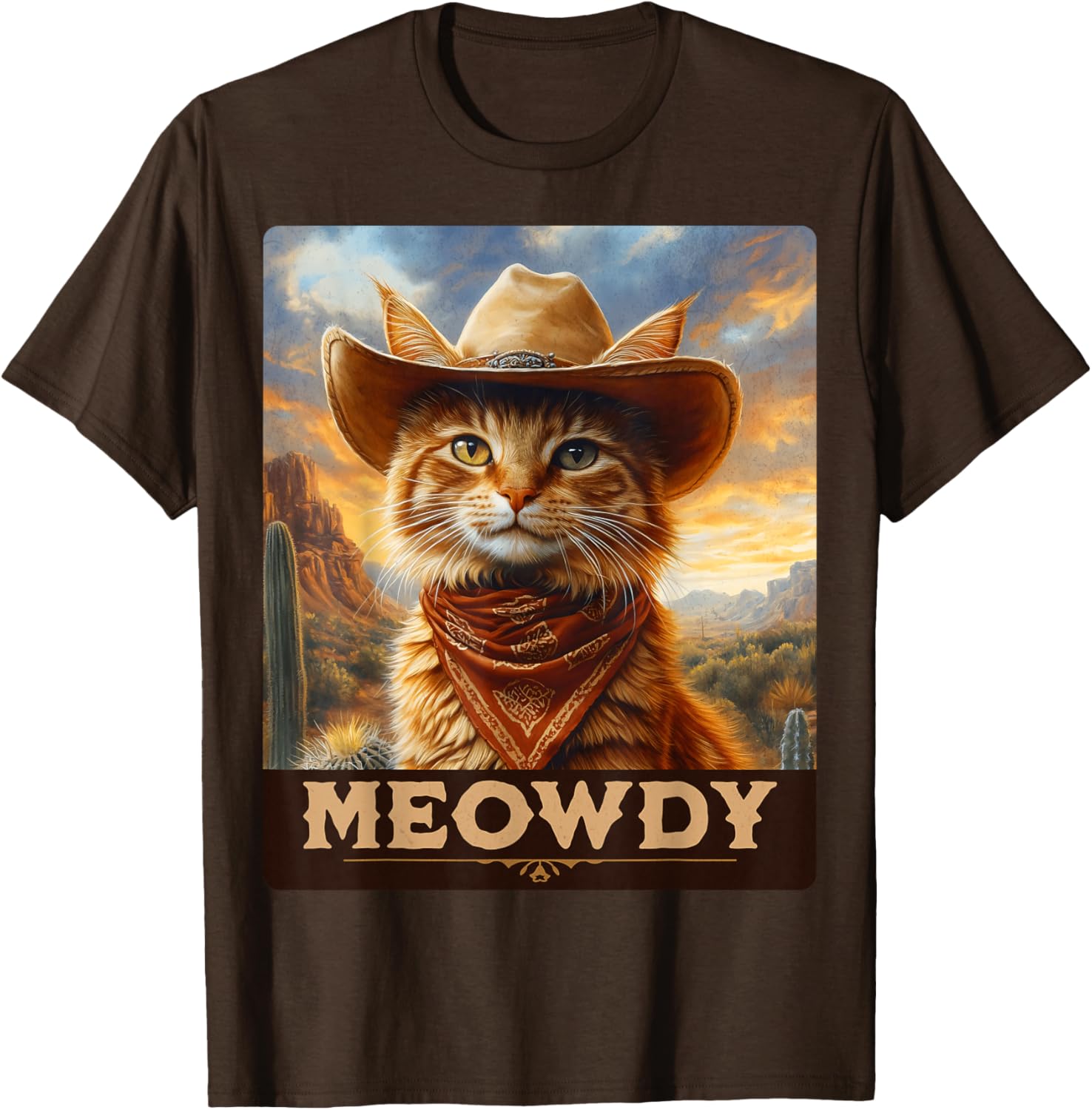 Meowdy Cowboy Cat T-Shirt for Wild West Cat Lovers and Fans - 21