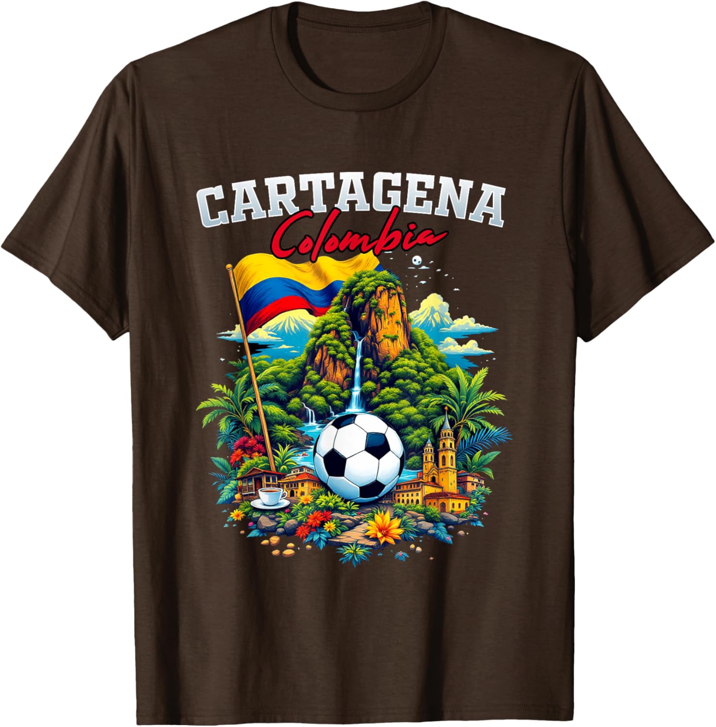 Cartagena Colombian Flag T-Shirt - Stylish Souvenir Apparel for Pride - 4