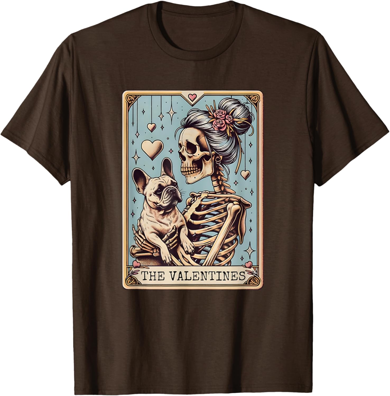 French Bulldog Valentine's Day Tarot Card T-Shirt for Dog Lovers - 24