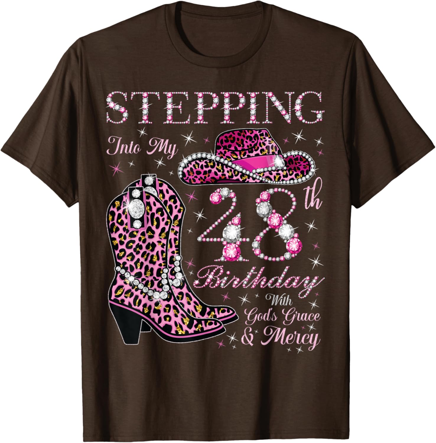 Celebrate 48 With Grace and Mercy T-Shirt for Birthday Joy and Blessings - 8