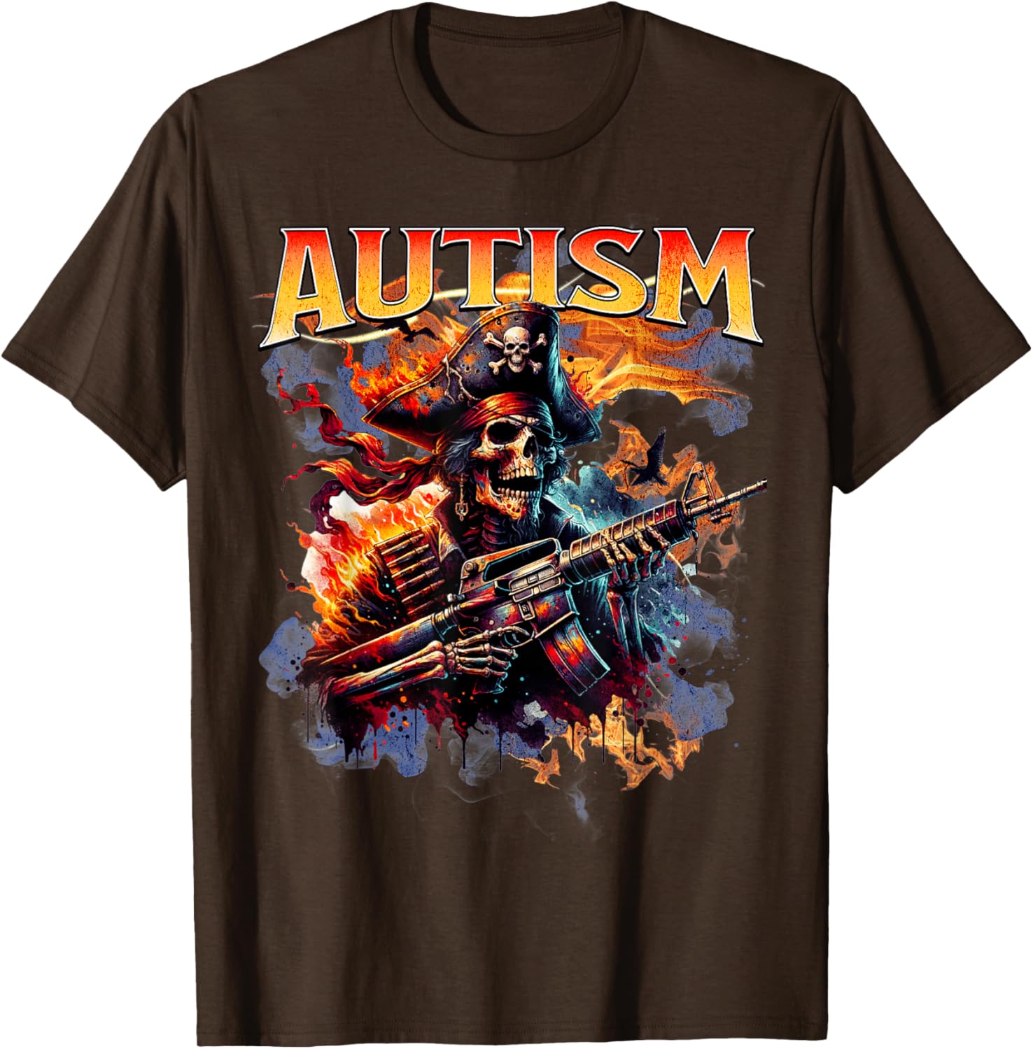 Funny Autism Skeleton Meme T-Shirt for Autistic Humor Lovers - 5