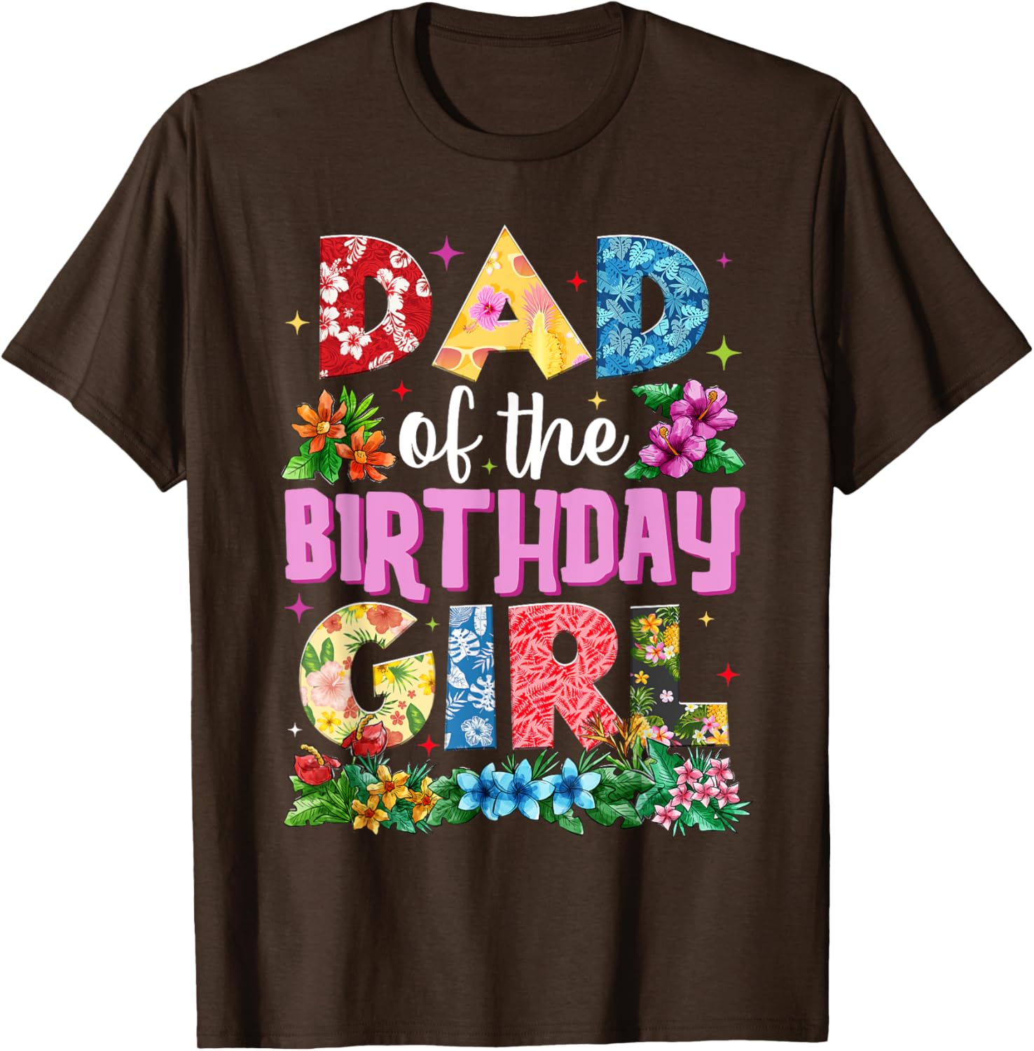 Dad of Birthday Girl Hawaii Party Matching Family T-Shirt for Fun Celebrations - 5