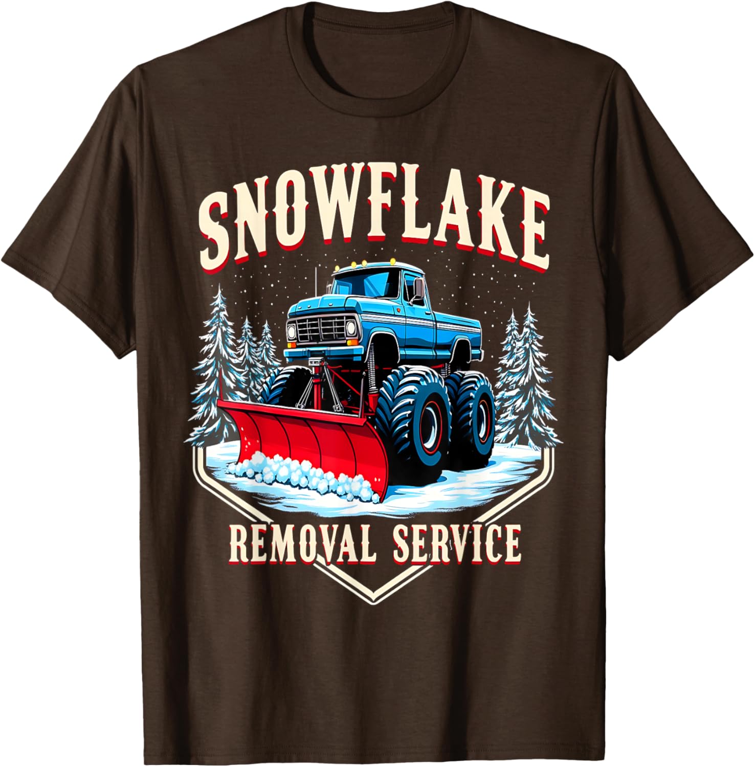 Monster Truck Snow Day Supporter T-Shirt for Snowflake Removal Fun - 10