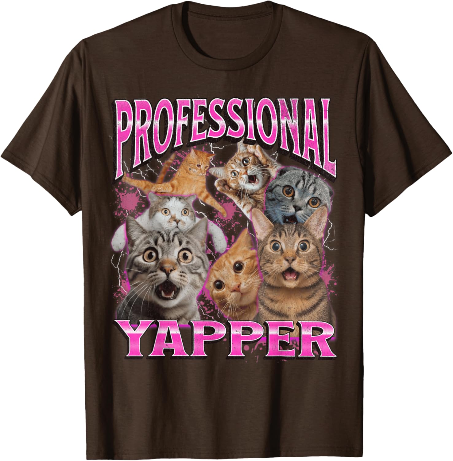 Funny 90s Cat Meme T-Shirt for Men and Women - Yapper Graphic Tee - 8