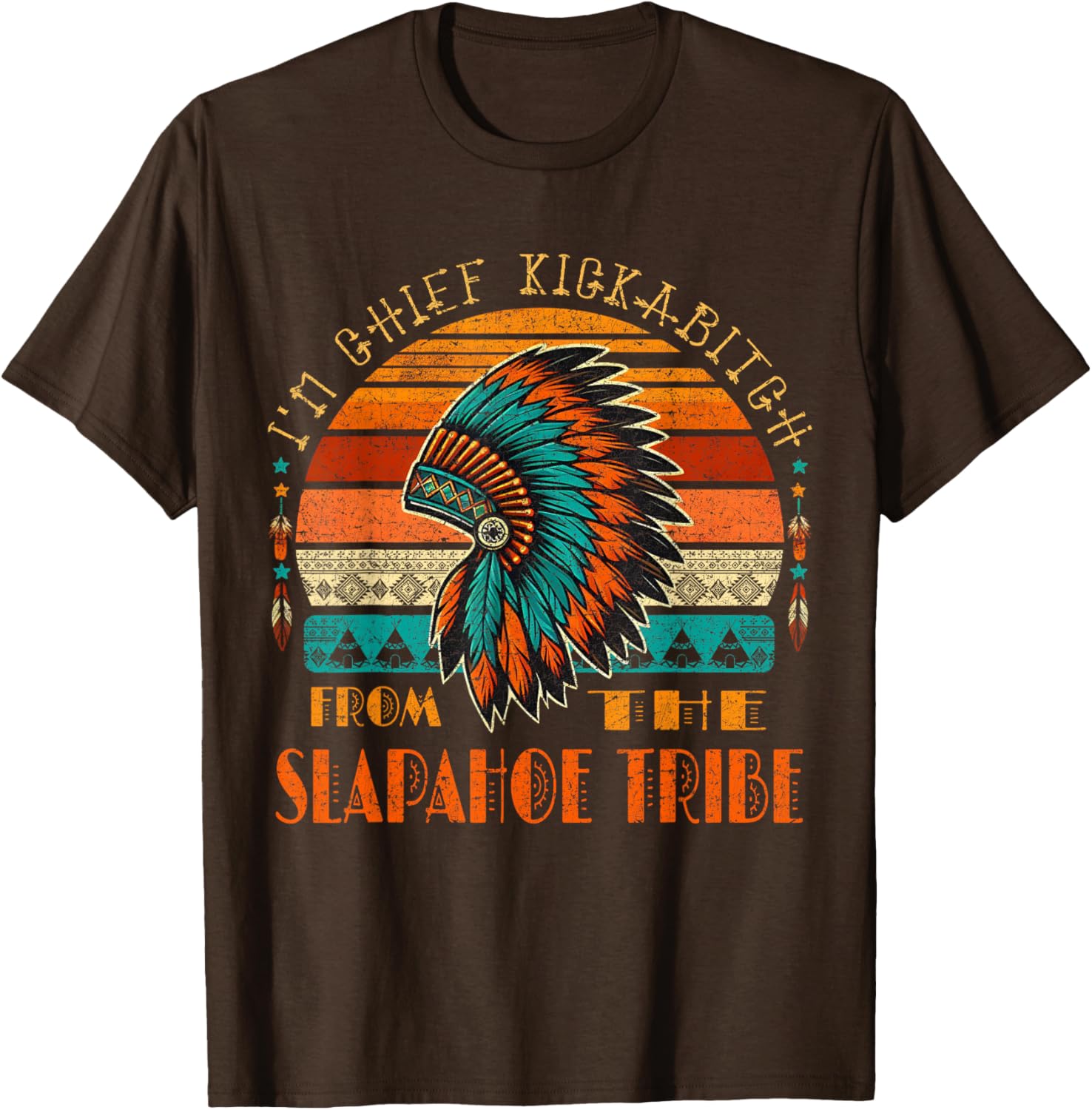 Chief Kickabitch Native American T-Shirt from the Slapahoe Tribe - 4