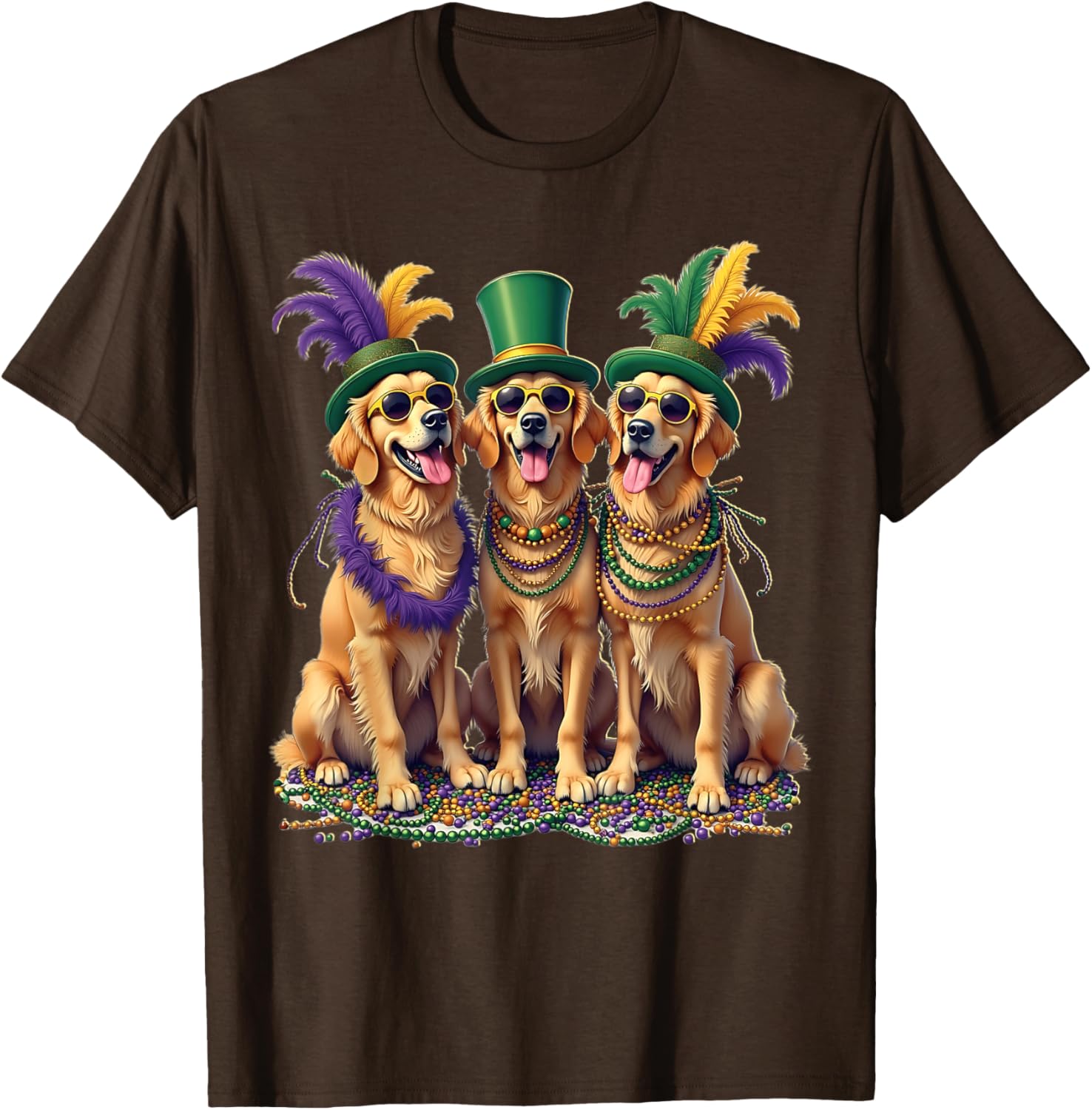 Festive Labrador Mardi Gras T-Shirt for Dog Lovers and Celebration Fans - 23