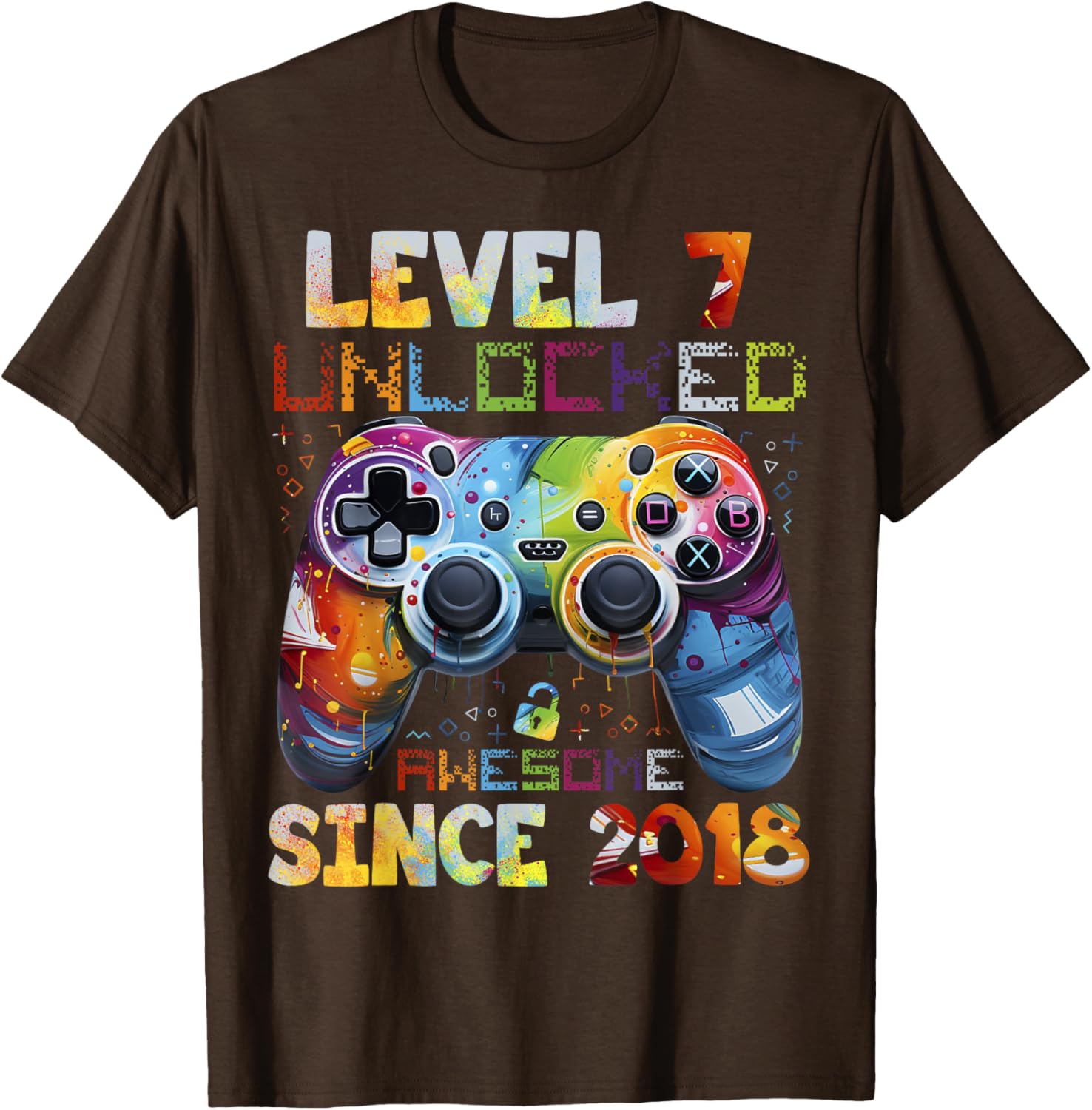 Cool 7th Birthday Boy Gamer T-Shirt Level 7 Video Game Party Gift - 3