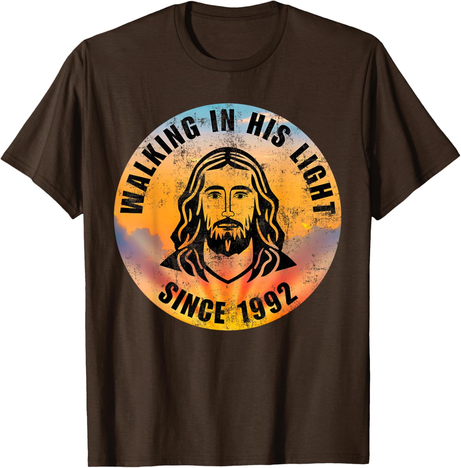 Walking In His Light Since 1992 Inspirational Christian T-Shirt - 29