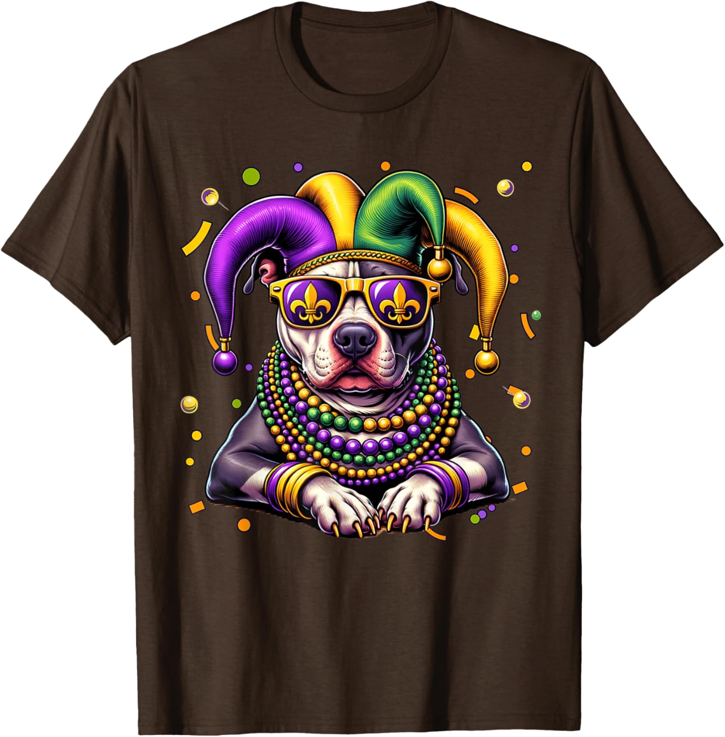 Mardi Gras Pitbull Festival T-Shirt for Men and Women - Fun Carnival Wear - 10