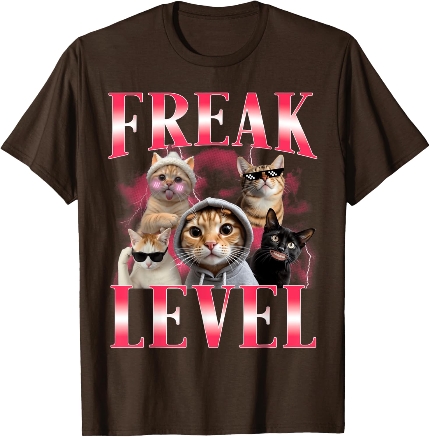 Funny Cat Meme T-Shirt Certified Freak Humor for Cat Lovers - 28